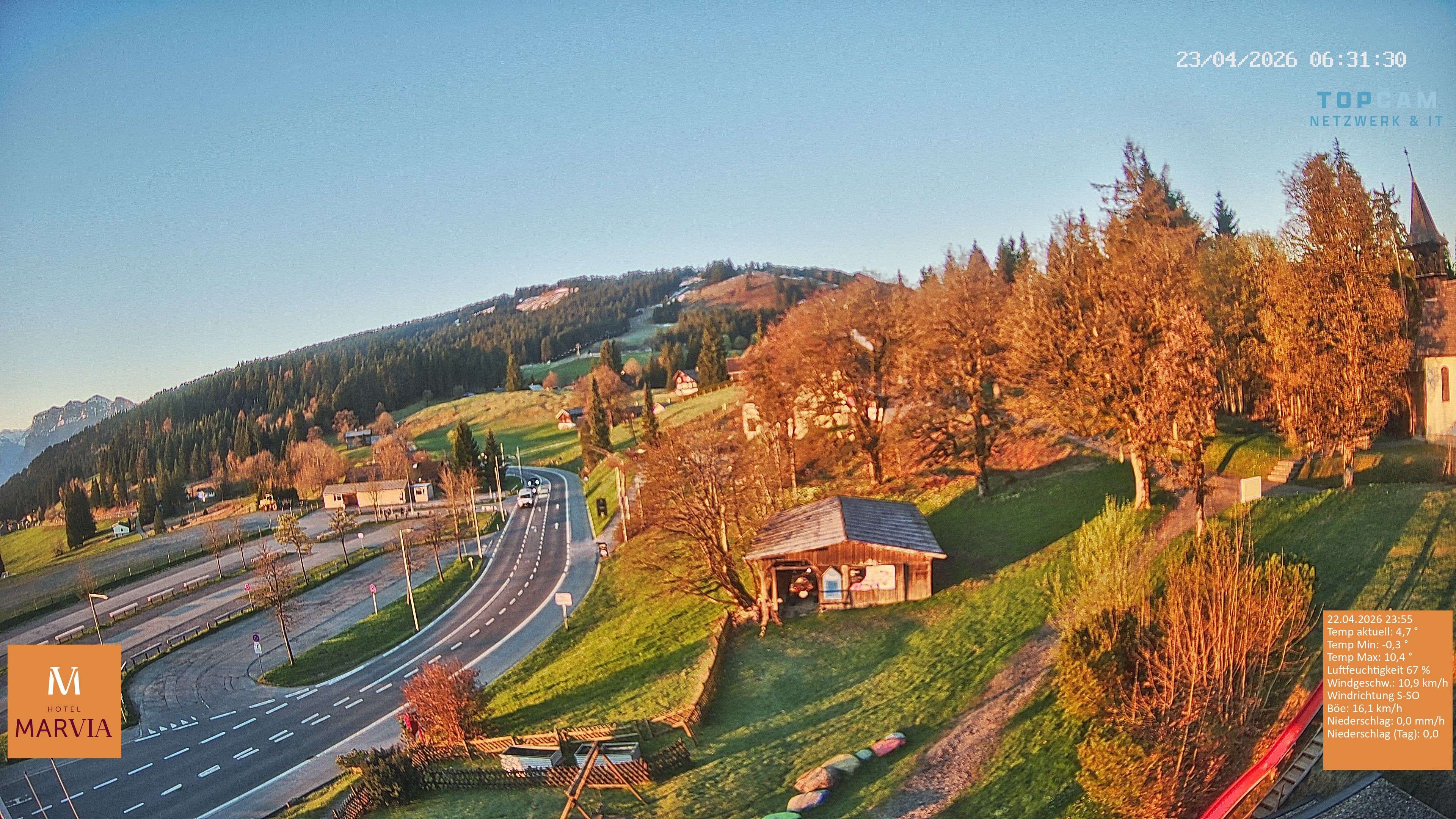 Archiv Foto Webcam Berghof Fetz in Bödele im Bregenzerwald