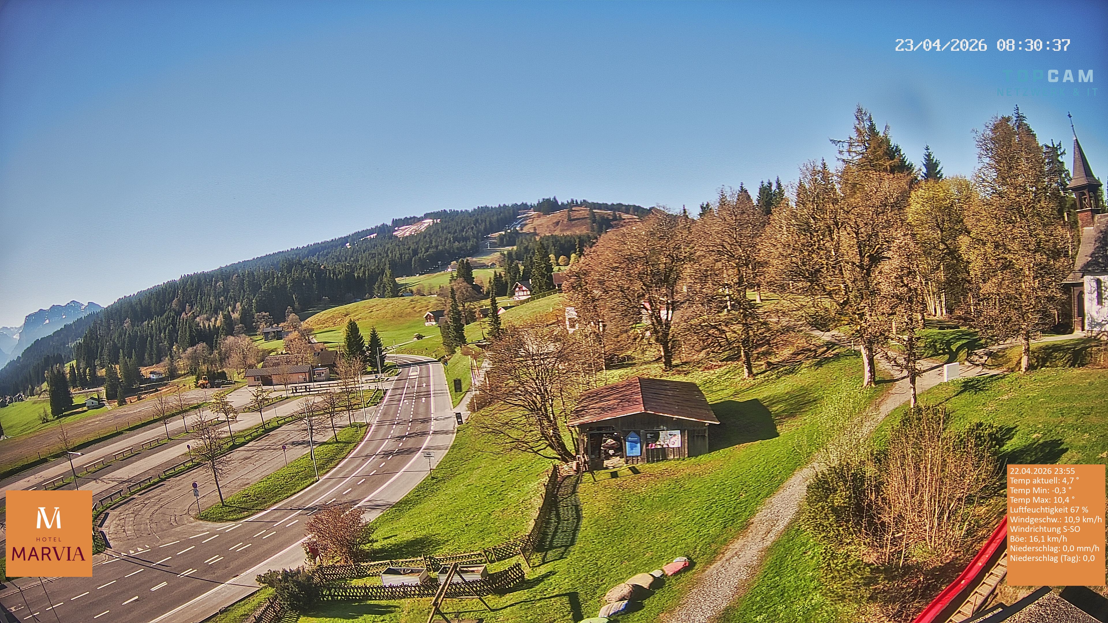 Archiv Foto Webcam Berghof Fetz in Bödele im Bregenzerwald