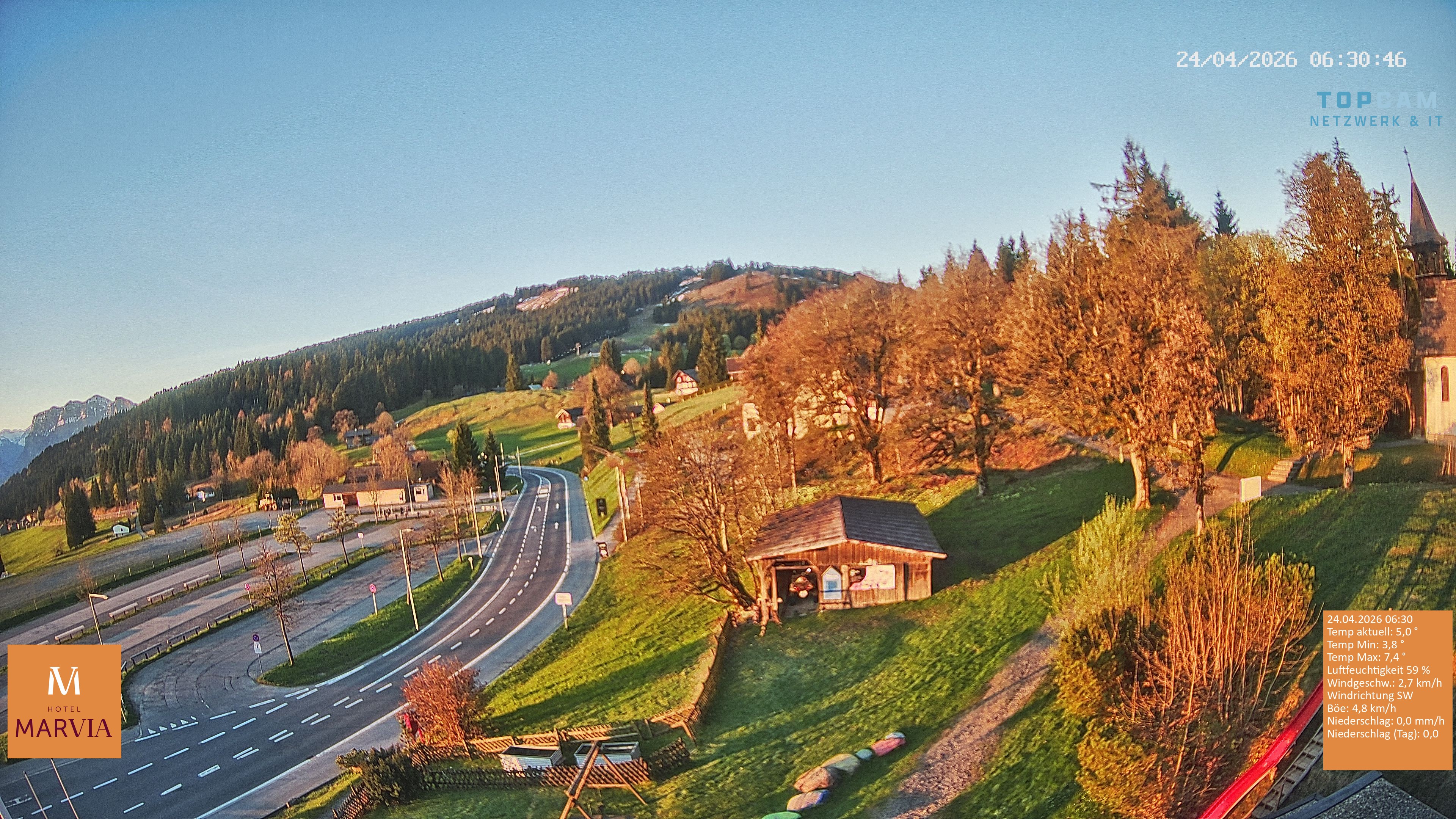 Archiv Foto Webcam Berghof Fetz in Bödele im Bregenzerwald
