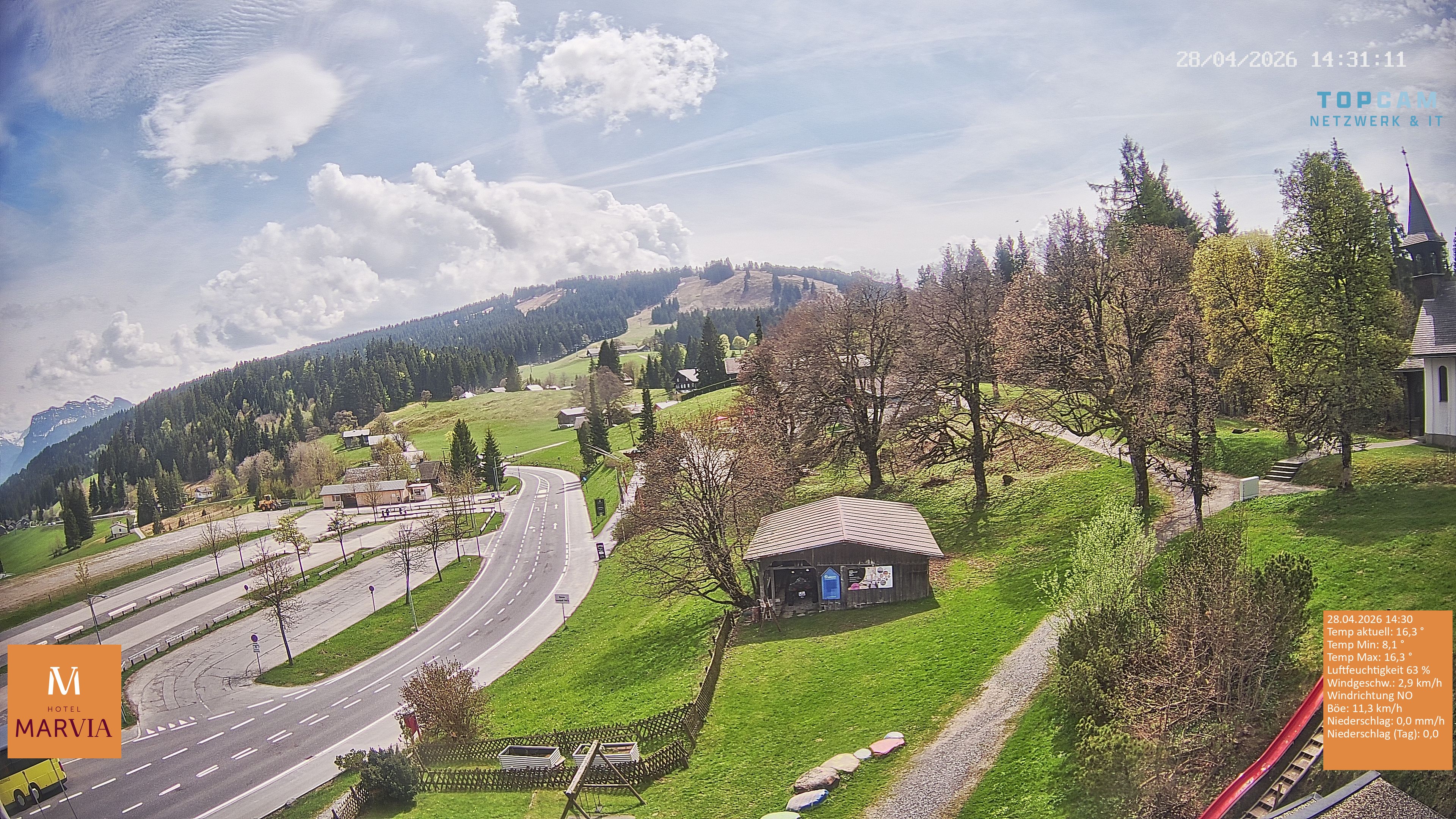 Archiv Foto Webcam Berghof Fetz in Bödele im Bregenzerwald