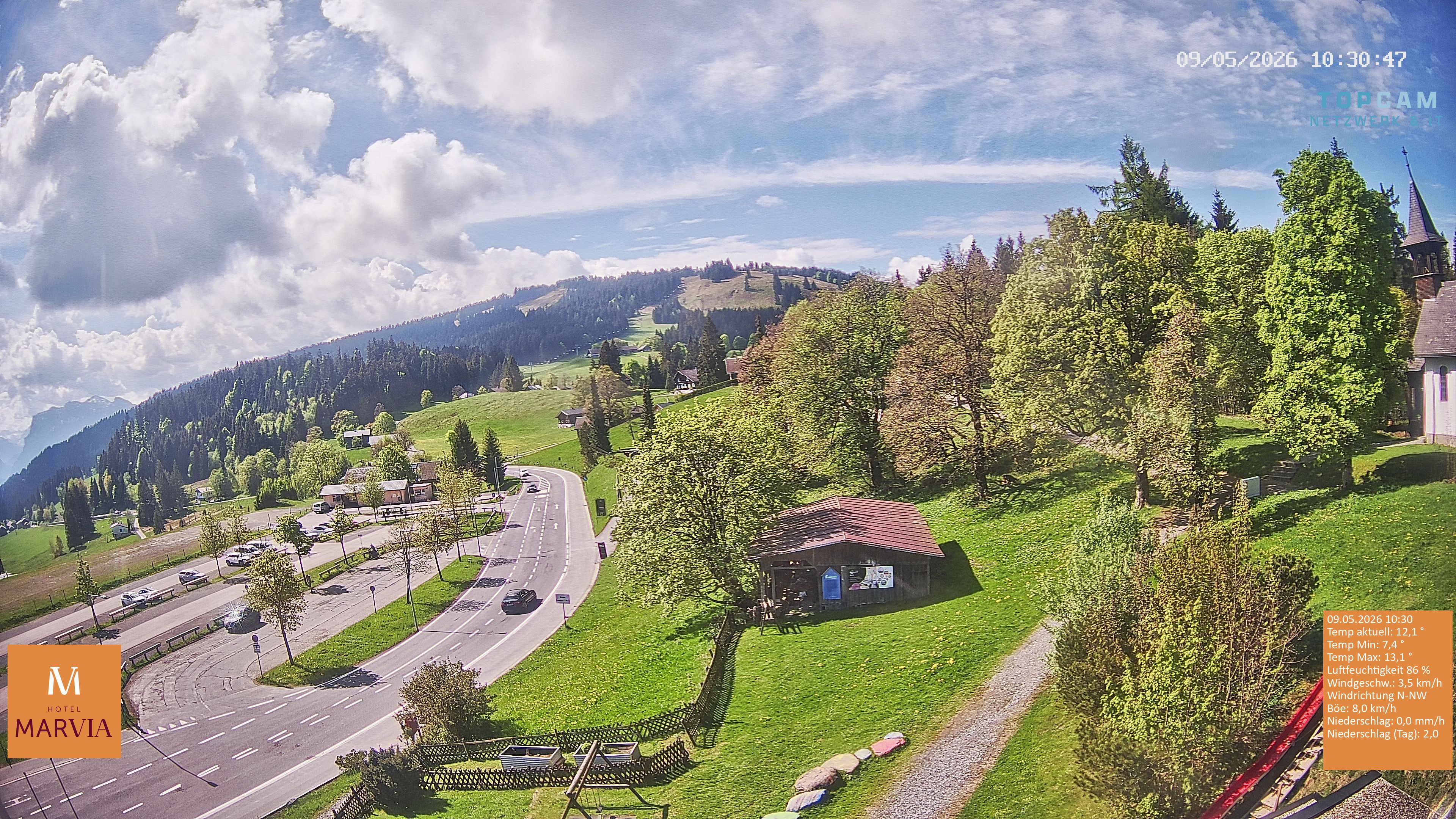 Archiv Foto Webcam Berghof Fetz in Bödele im Bregenzerwald