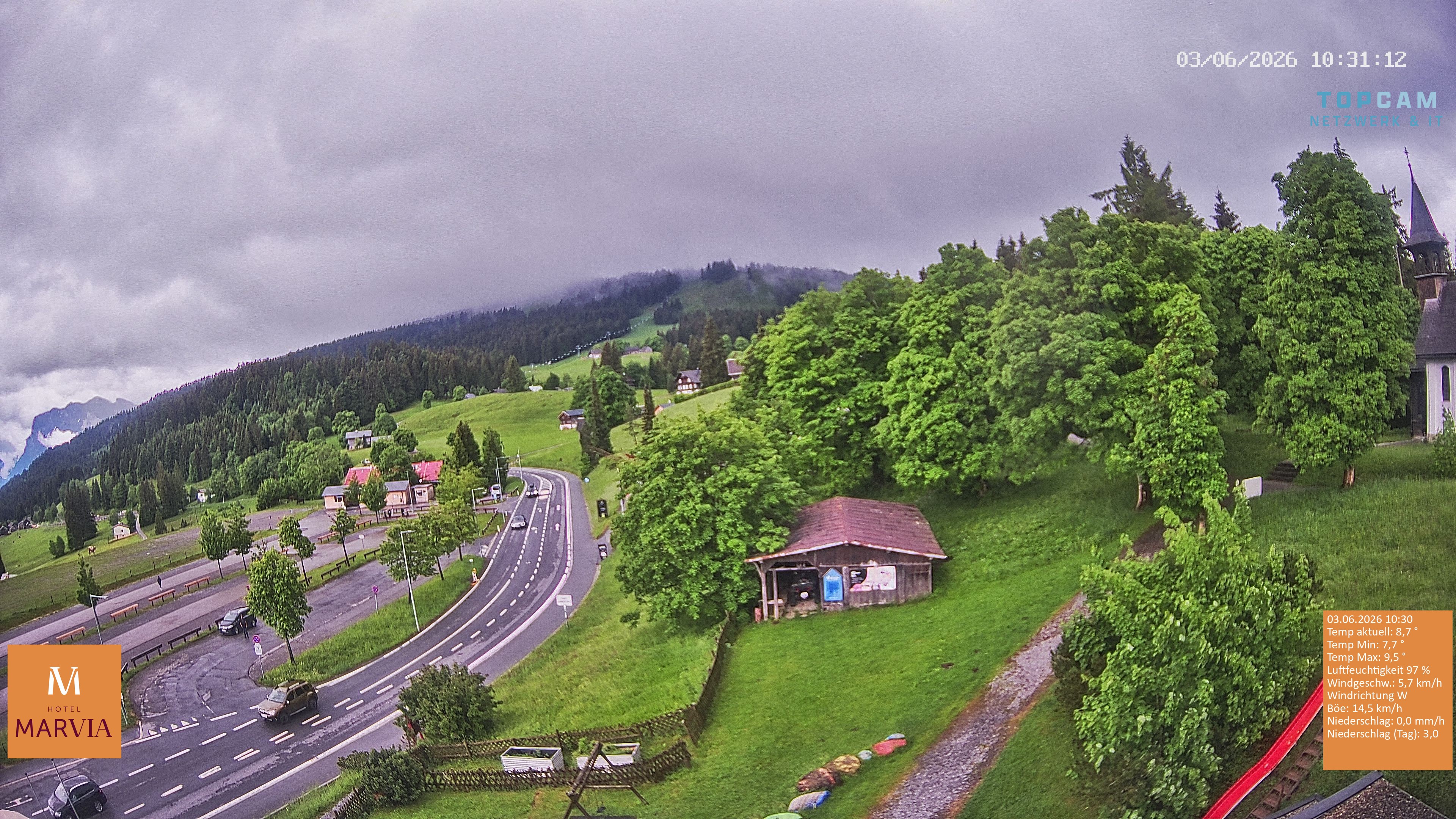 Archiv Foto Webcam Berghof Fetz in Bödele im Bregenzerwald