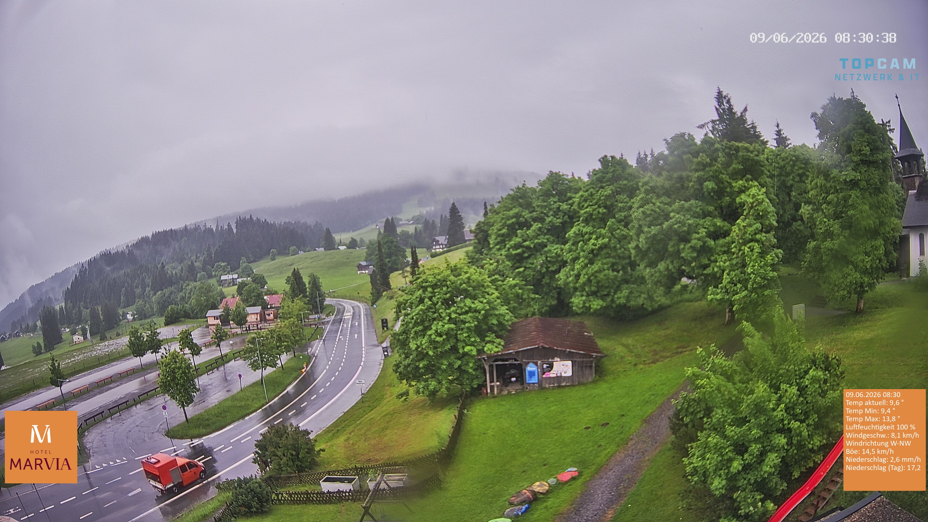 Archiv Foto Webcam Berghof Fetz in Bödele im Bregenzerwald