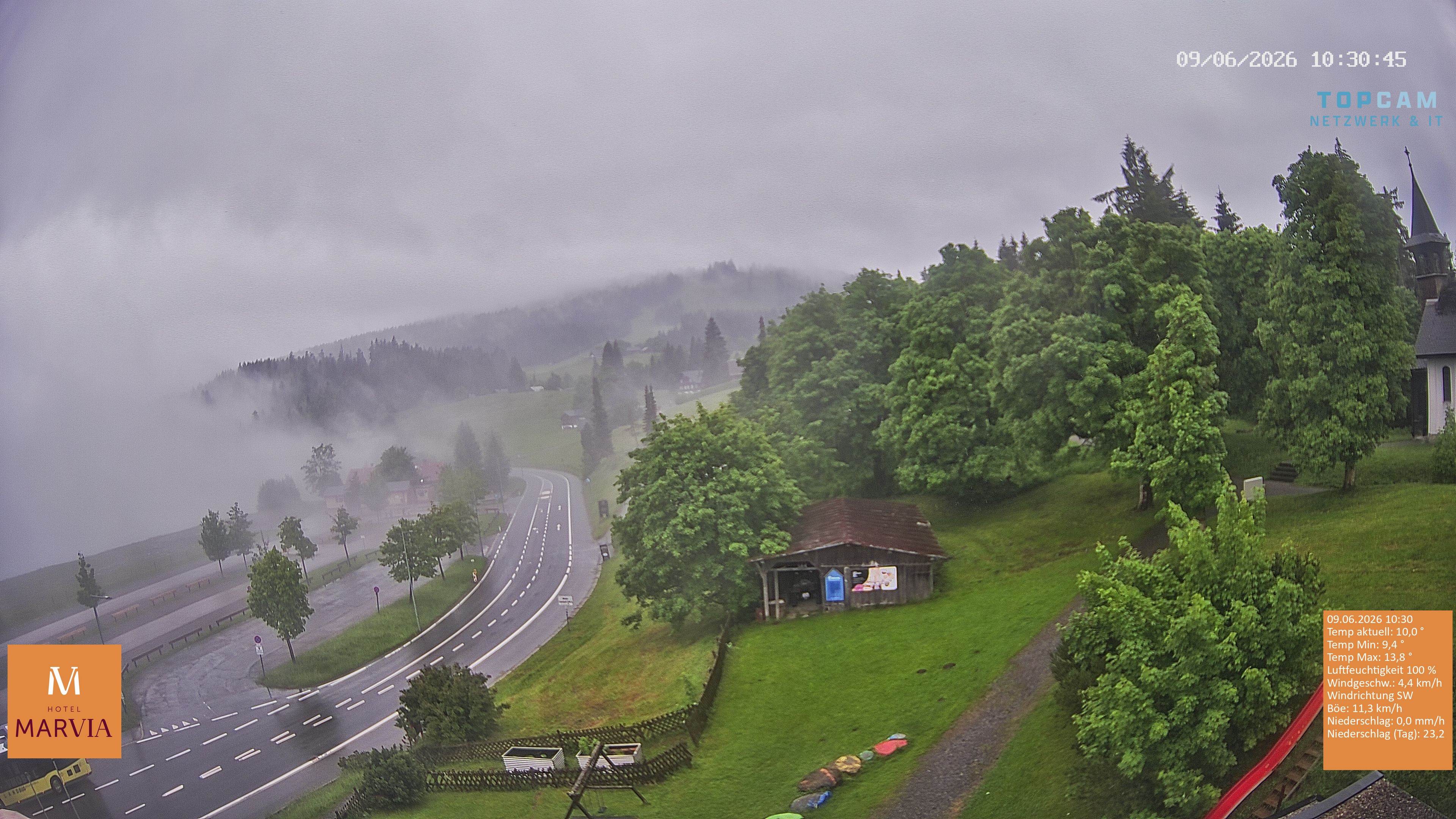 Archiv Foto Webcam Berghof Fetz in Bödele im Bregenzerwald
