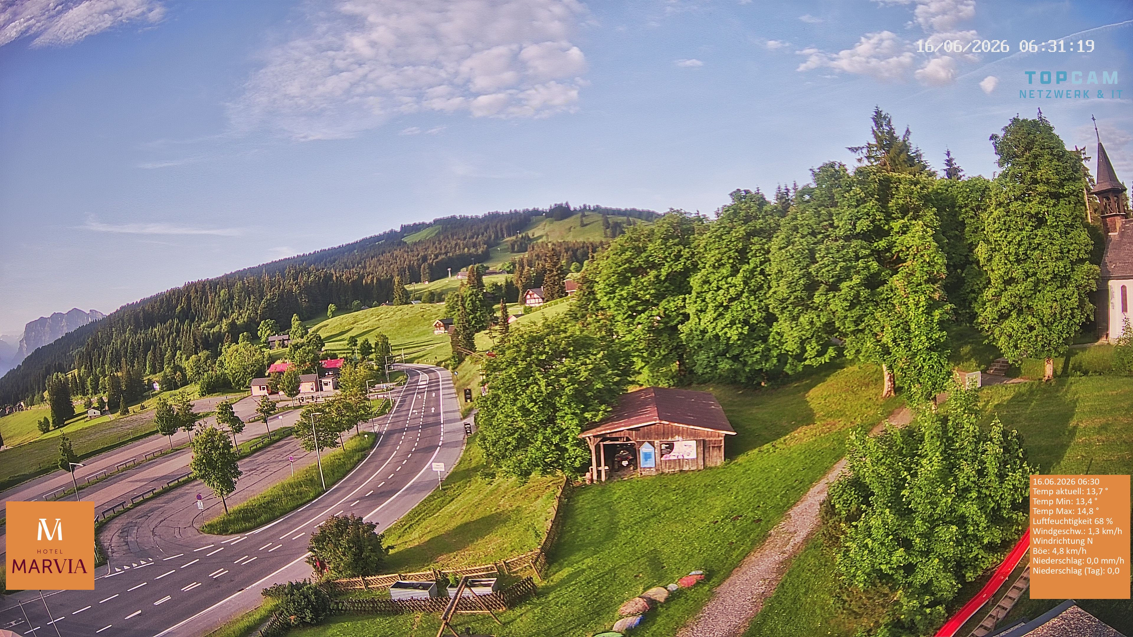 Archiv Foto Webcam Berghof Fetz in Bödele im Bregenzerwald