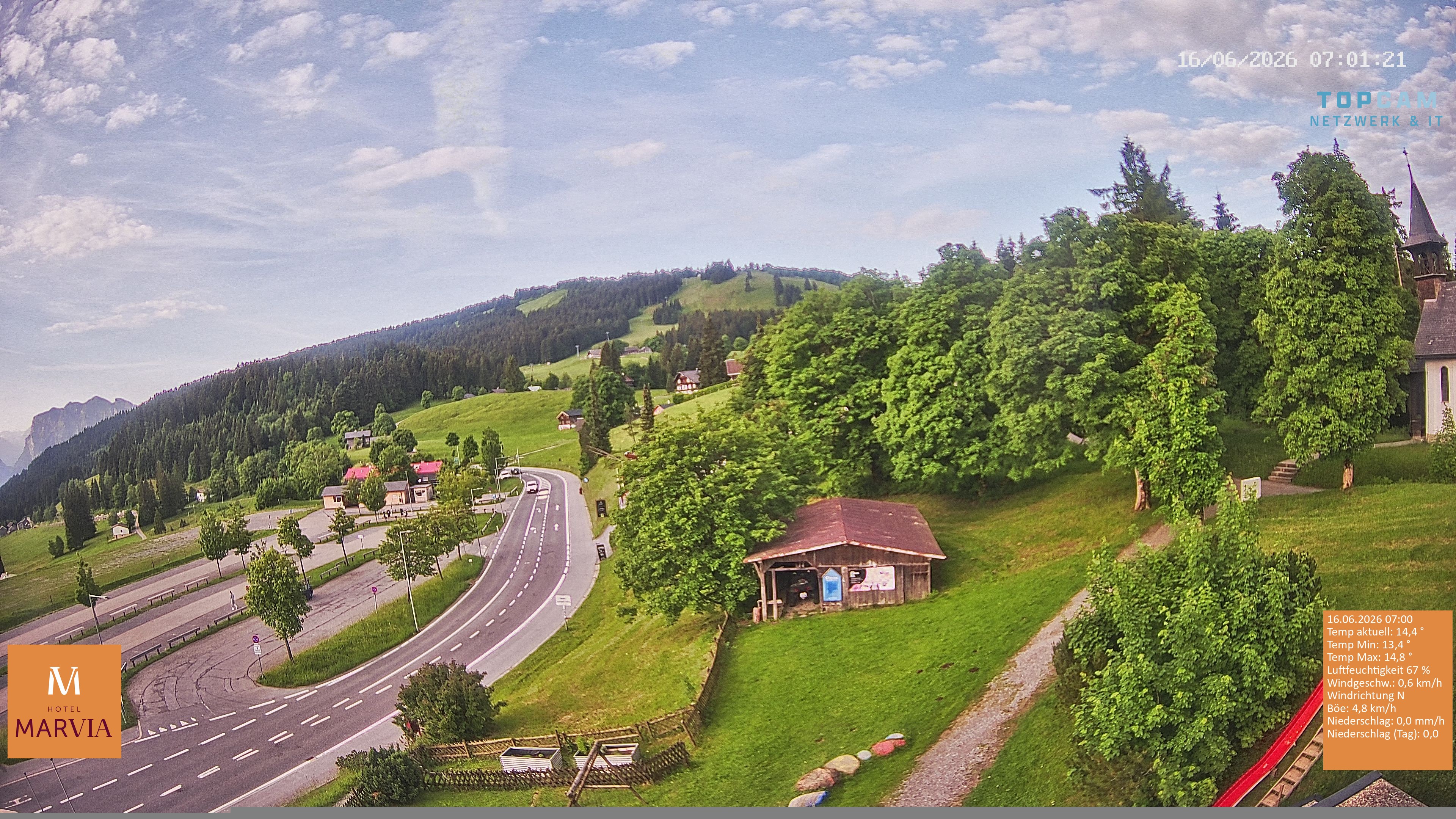 Archiv Foto Webcam Berghof Fetz in Bödele im Bregenzerwald
