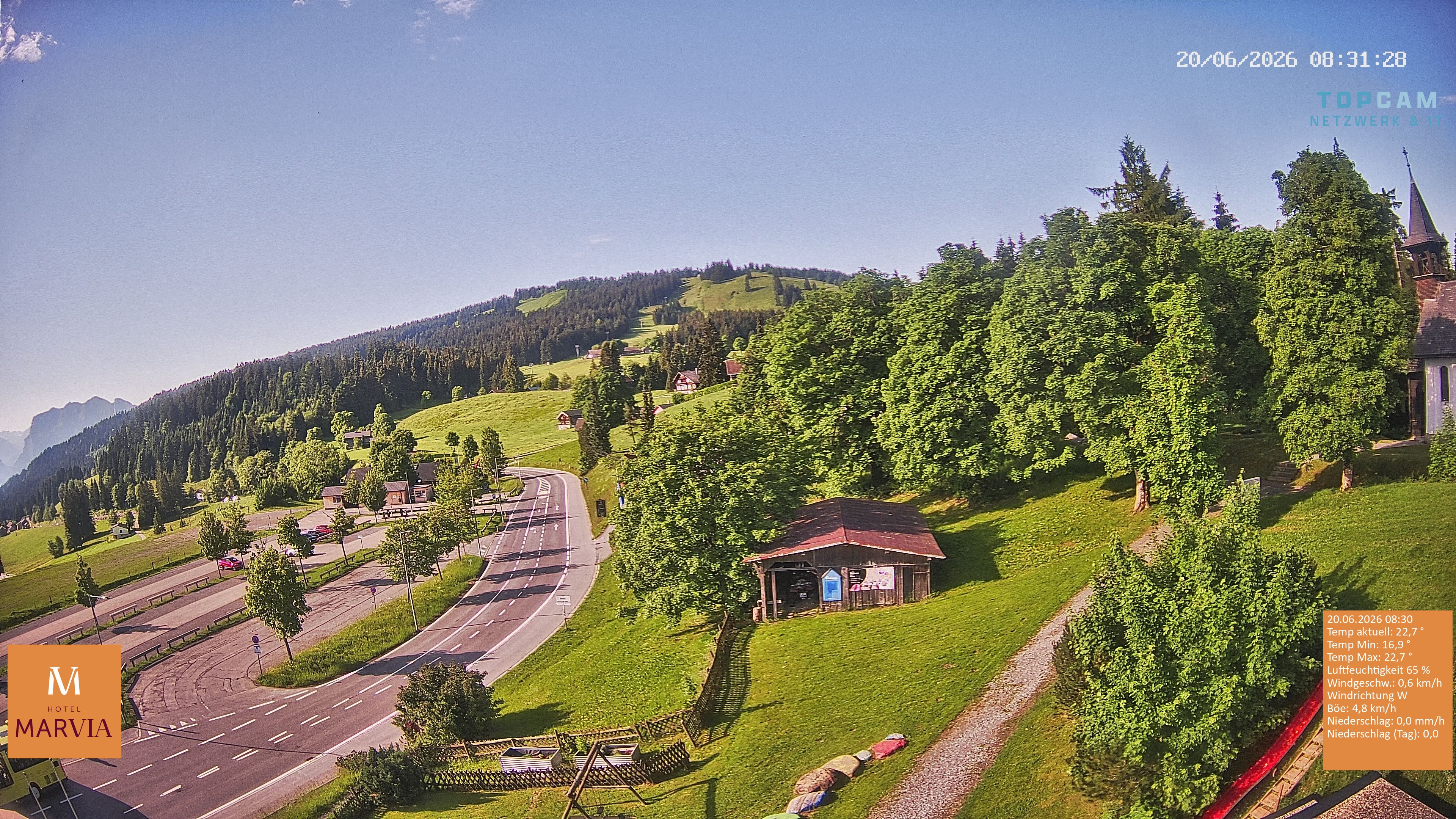 Archiv Foto Webcam Berghof Fetz in Bödele im Bregenzerwald