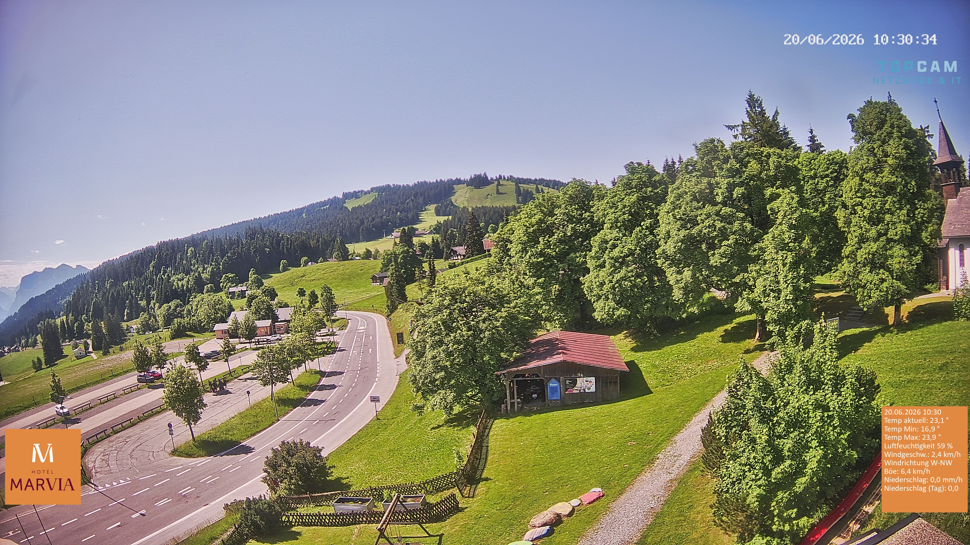 Archiv Foto Webcam Berghof Fetz in Bödele im Bregenzerwald