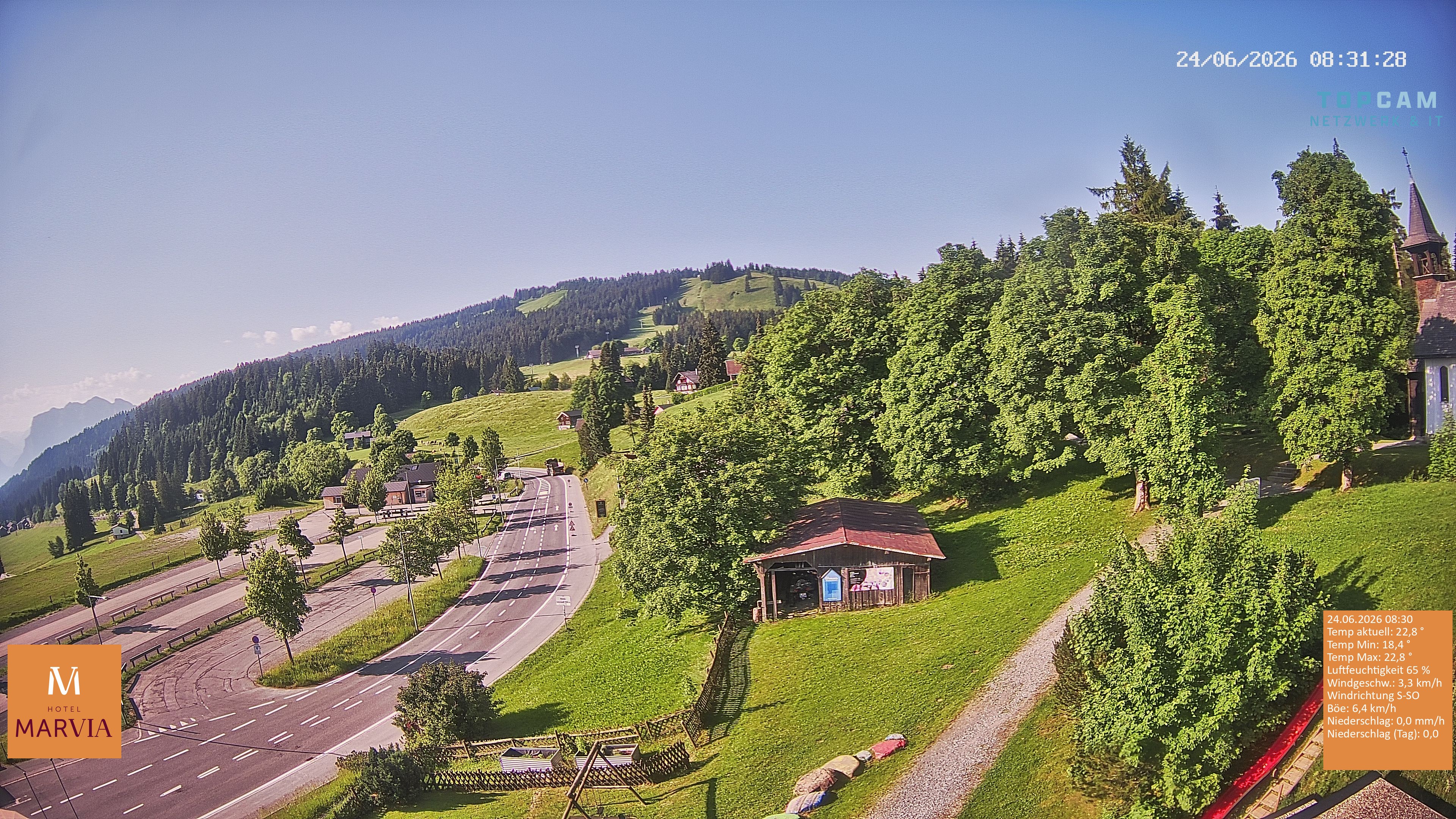 Archiv Foto Webcam Berghof Fetz in Bödele im Bregenzerwald