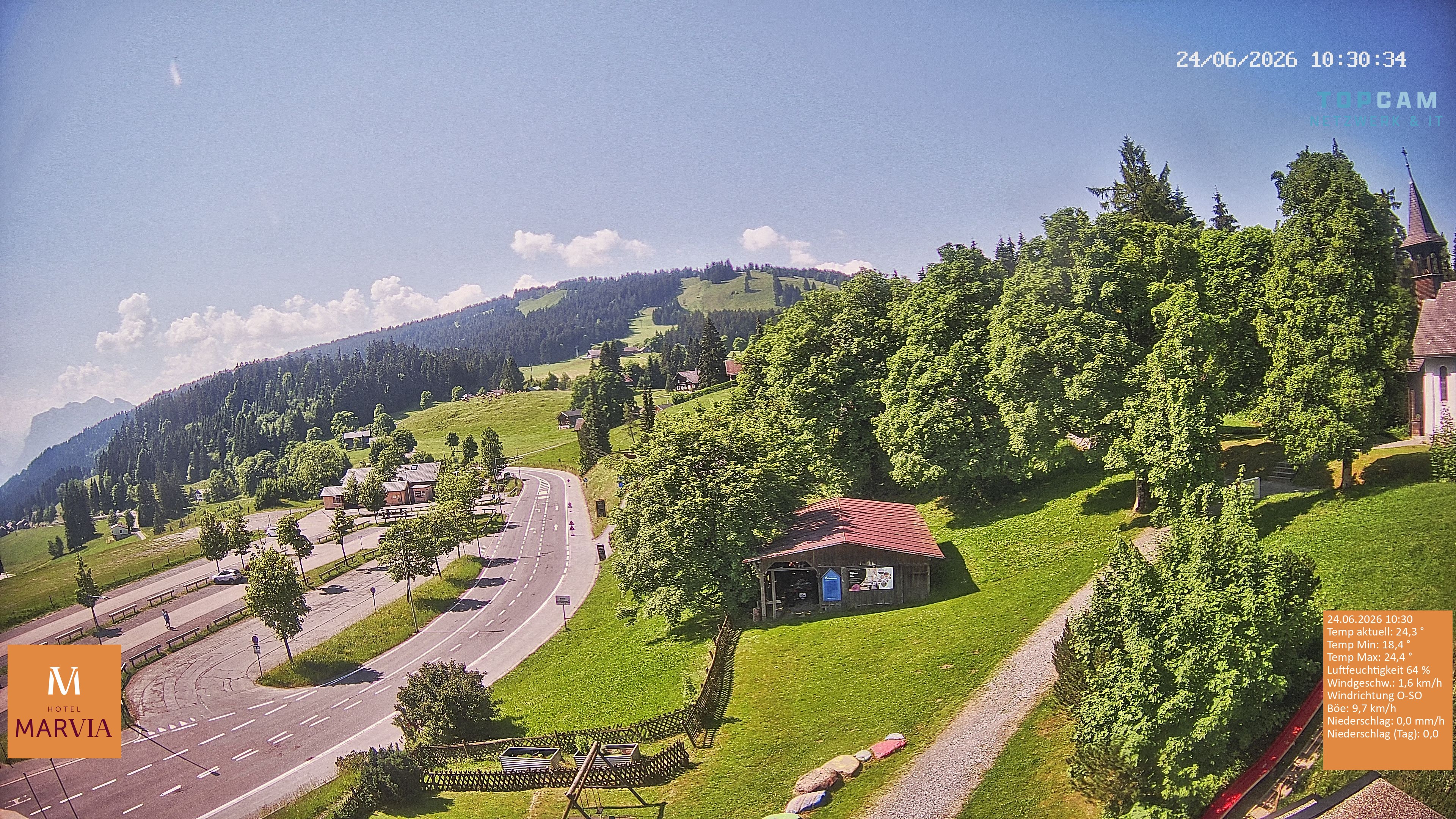 Archiv Foto Webcam Berghof Fetz in Bödele im Bregenzerwald