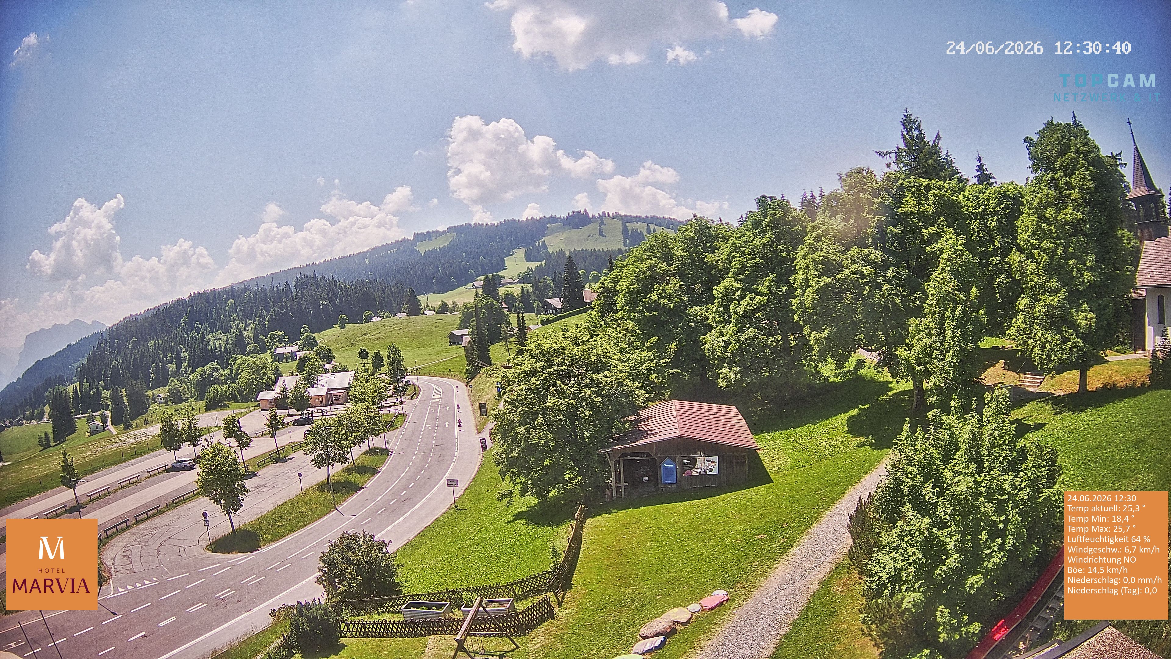 Archiv Foto Webcam Berghof Fetz in Bödele im Bregenzerwald