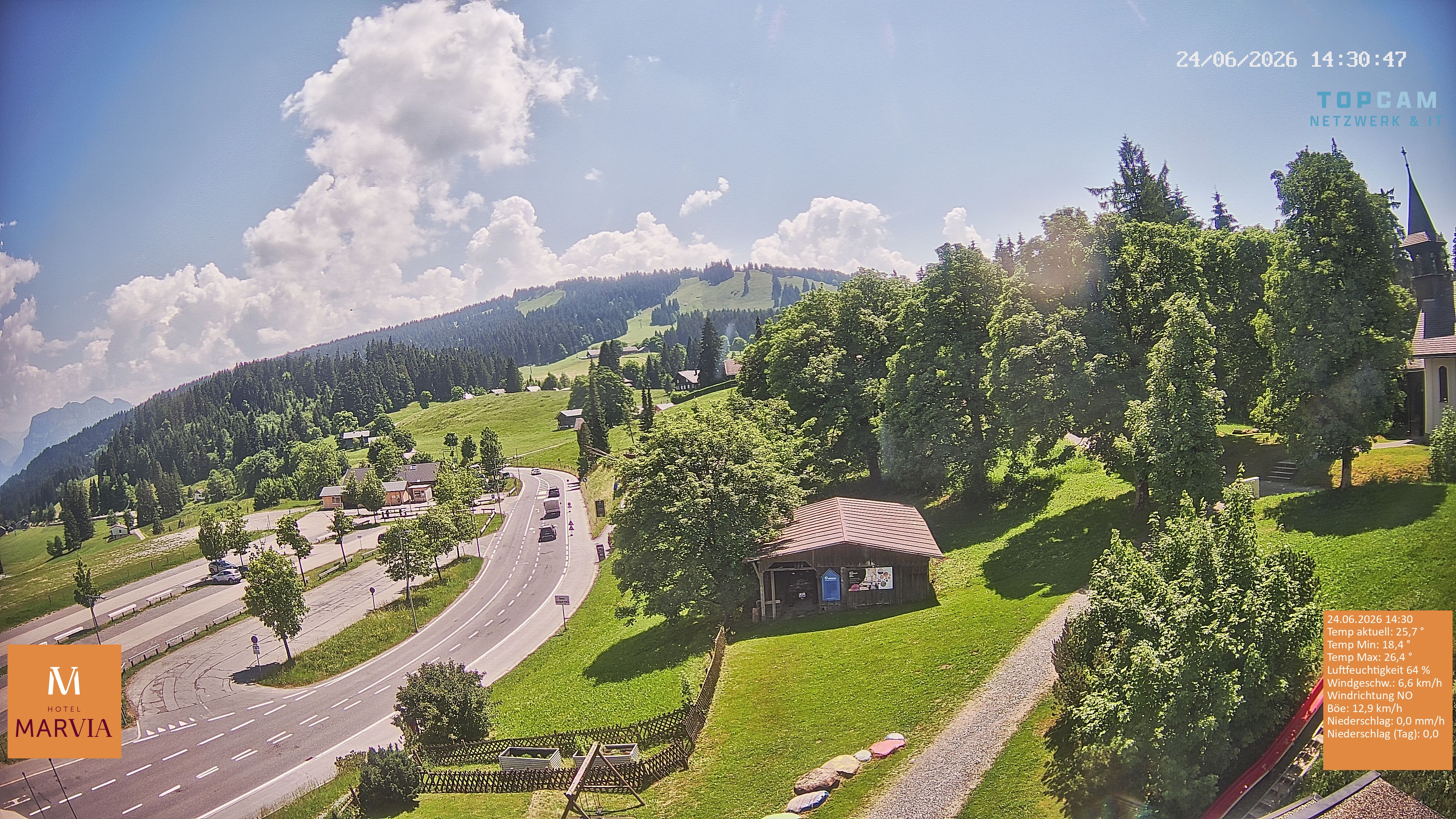 Archiv Foto Webcam Berghof Fetz in Bödele im Bregenzerwald