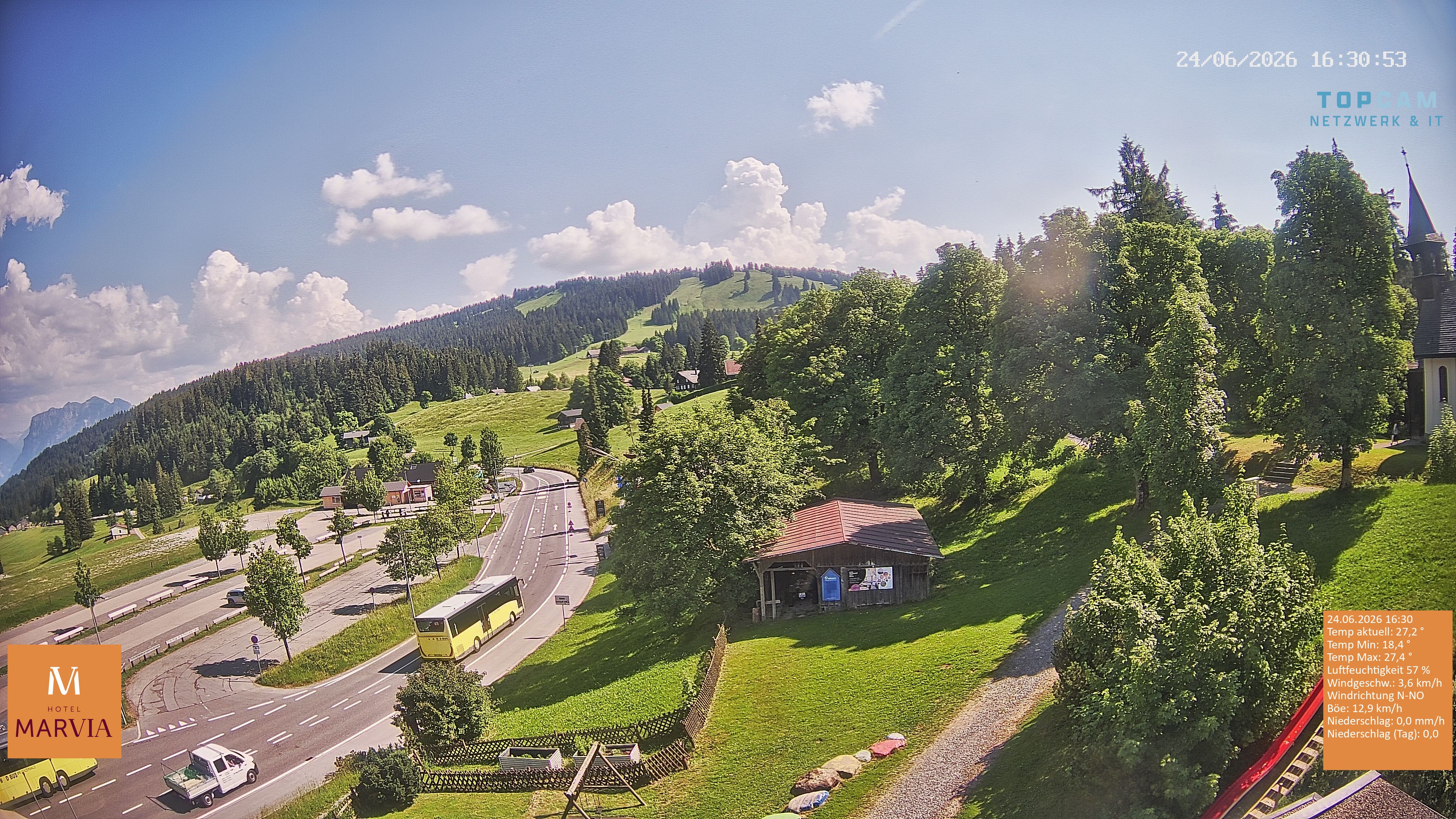 Archiv Foto Webcam Berghof Fetz in Bödele im Bregenzerwald