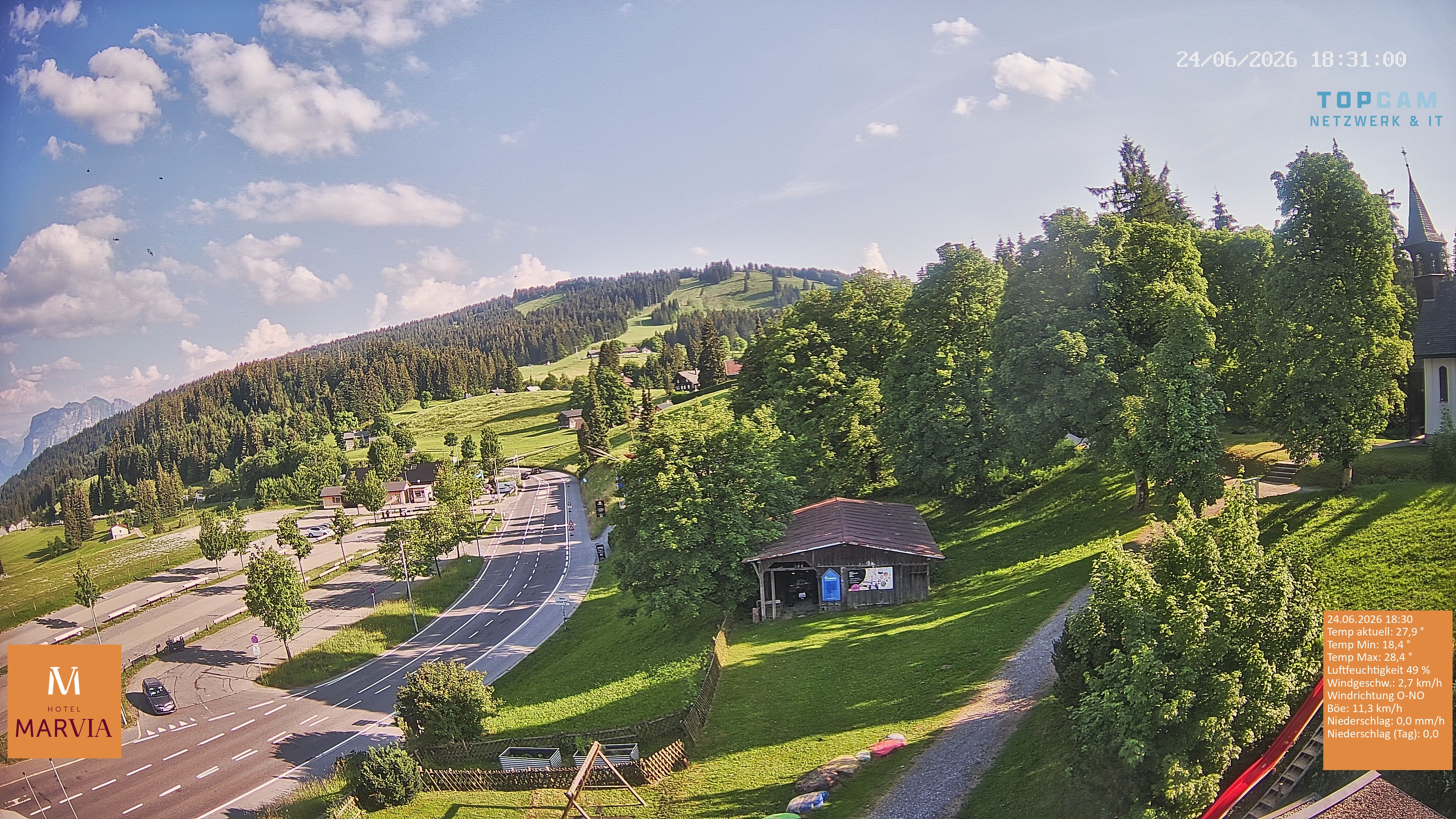 Archiv Foto Webcam Berghof Fetz in Bödele im Bregenzerwald