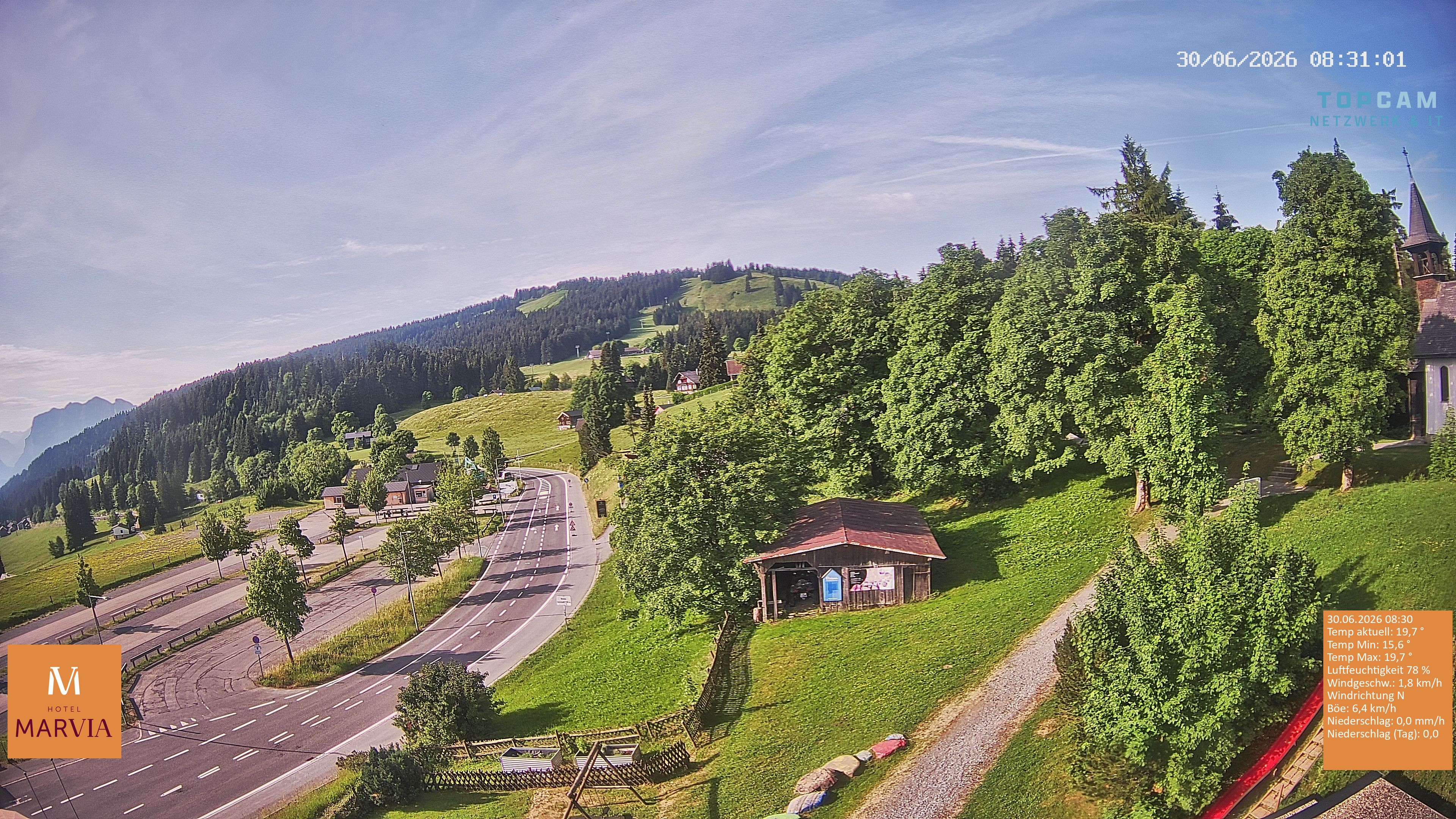 Archiv Foto Webcam Berghof Fetz in Bödele im Bregenzerwald