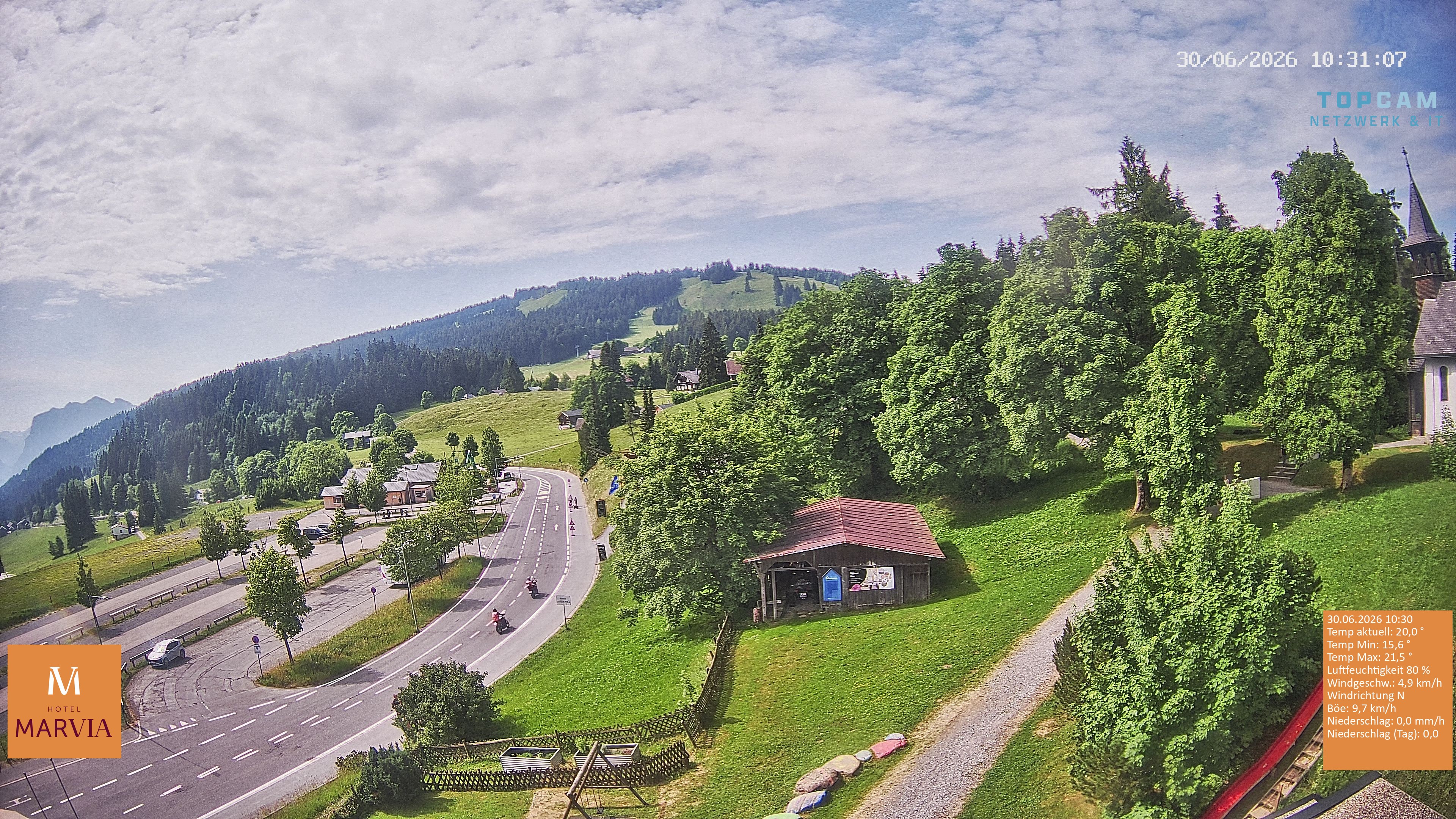 Archiv Foto Webcam Berghof Fetz in Bödele im Bregenzerwald