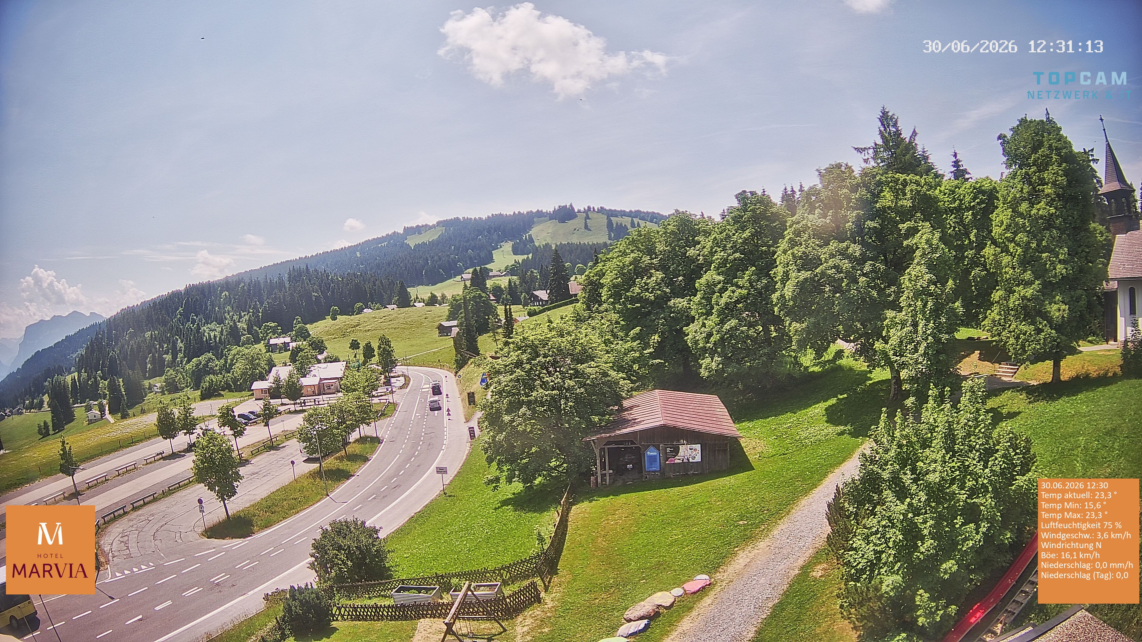 Archiv Foto Webcam Berghof Fetz in Bödele im Bregenzerwald