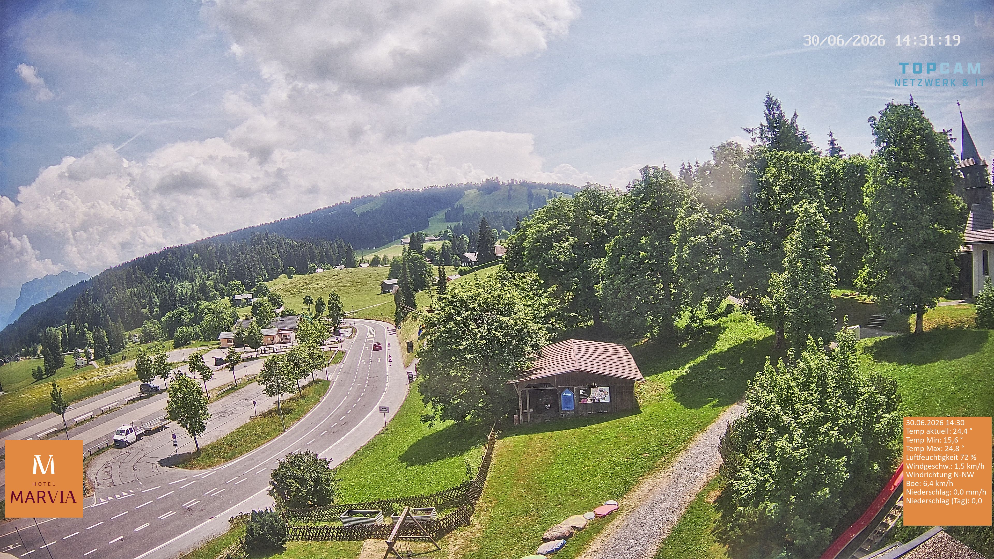Archiv Foto Webcam Berghof Fetz in Bödele im Bregenzerwald