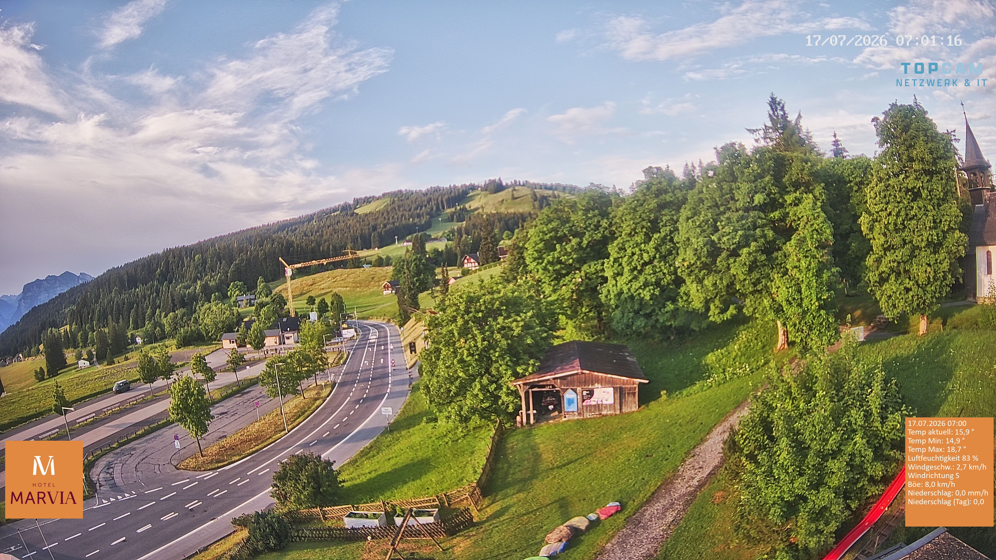 Archiv Foto Webcam Berghof Fetz in Bödele im Bregenzerwald