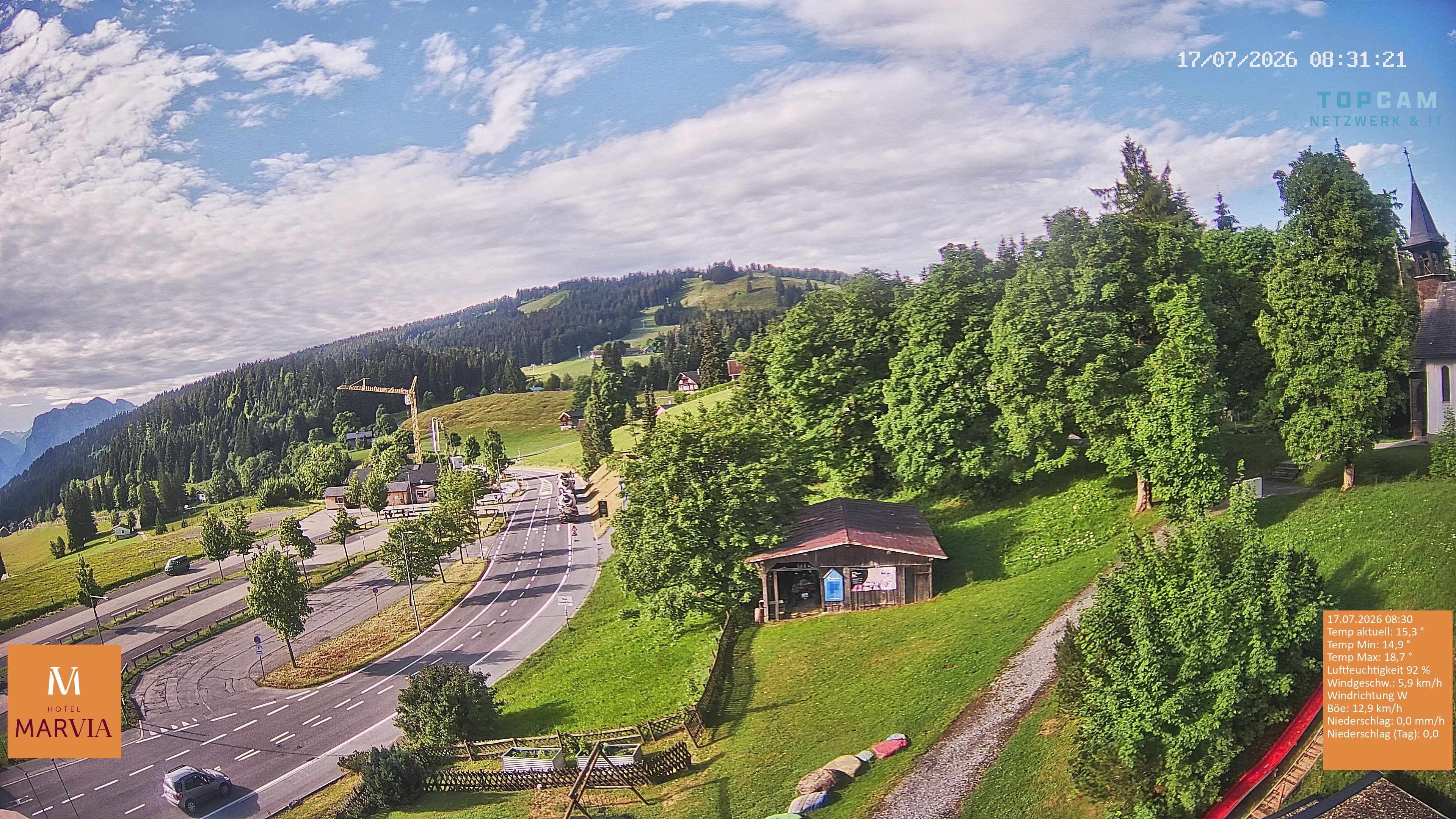 Archiv Foto Webcam Berghof Fetz in Bödele im Bregenzerwald