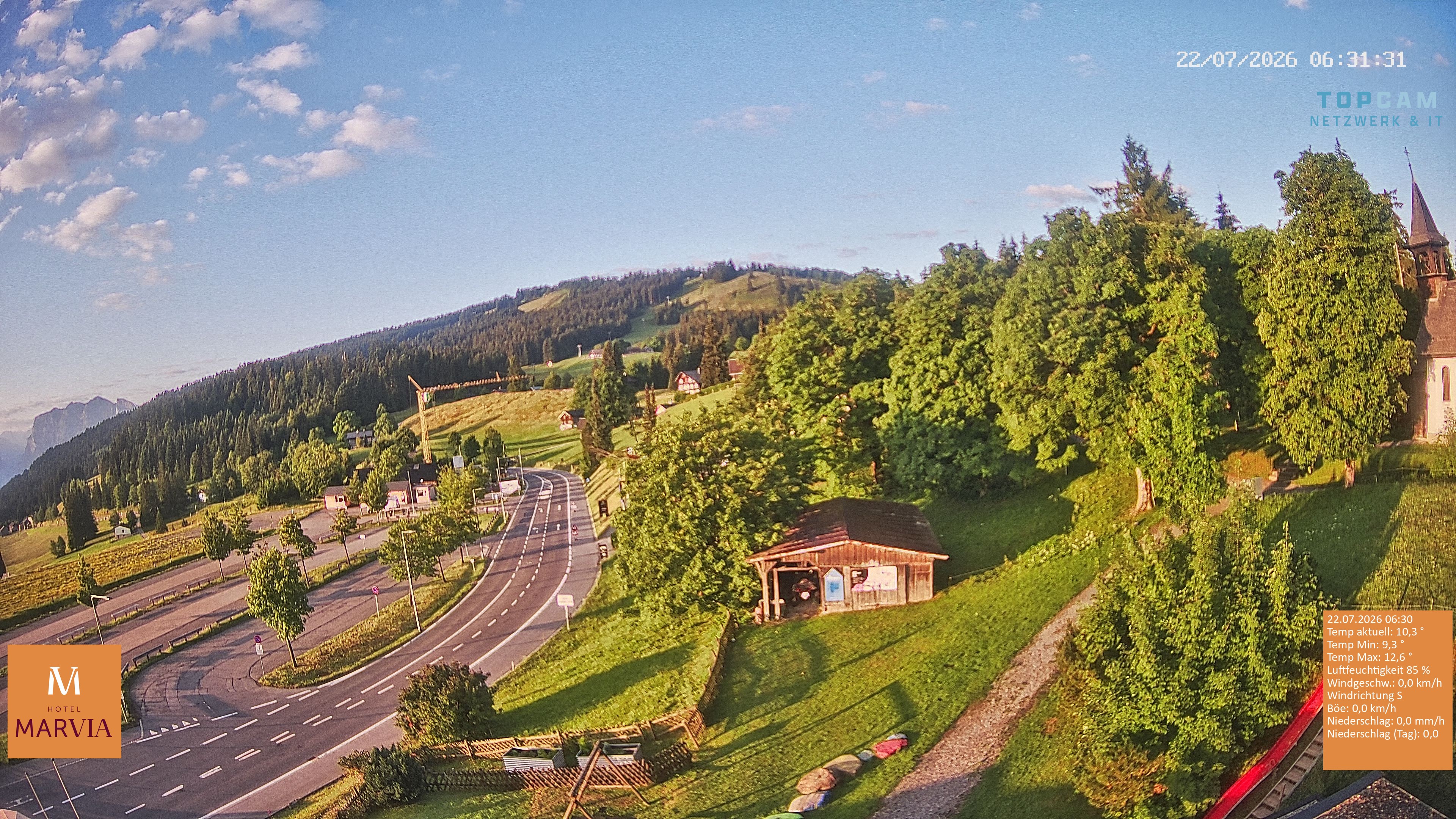 Archiv Foto Webcam Berghof Fetz in Bödele im Bregenzerwald