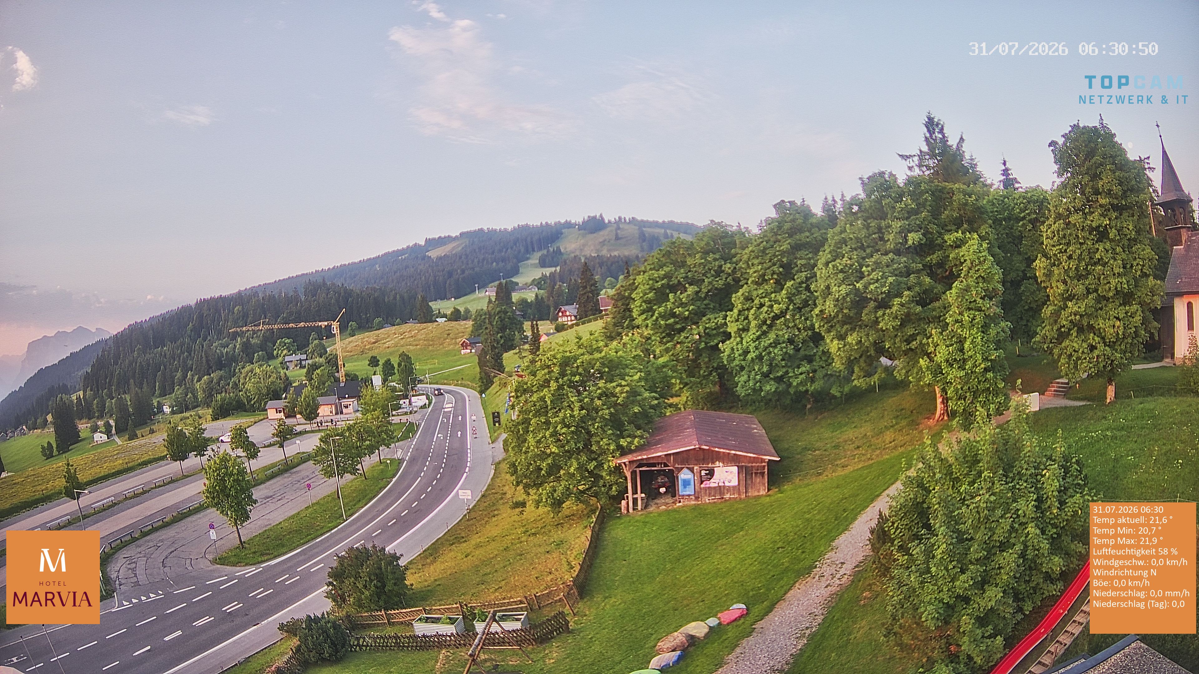 Archiv Foto Webcam Berghof Fetz in Bödele im Bregenzerwald