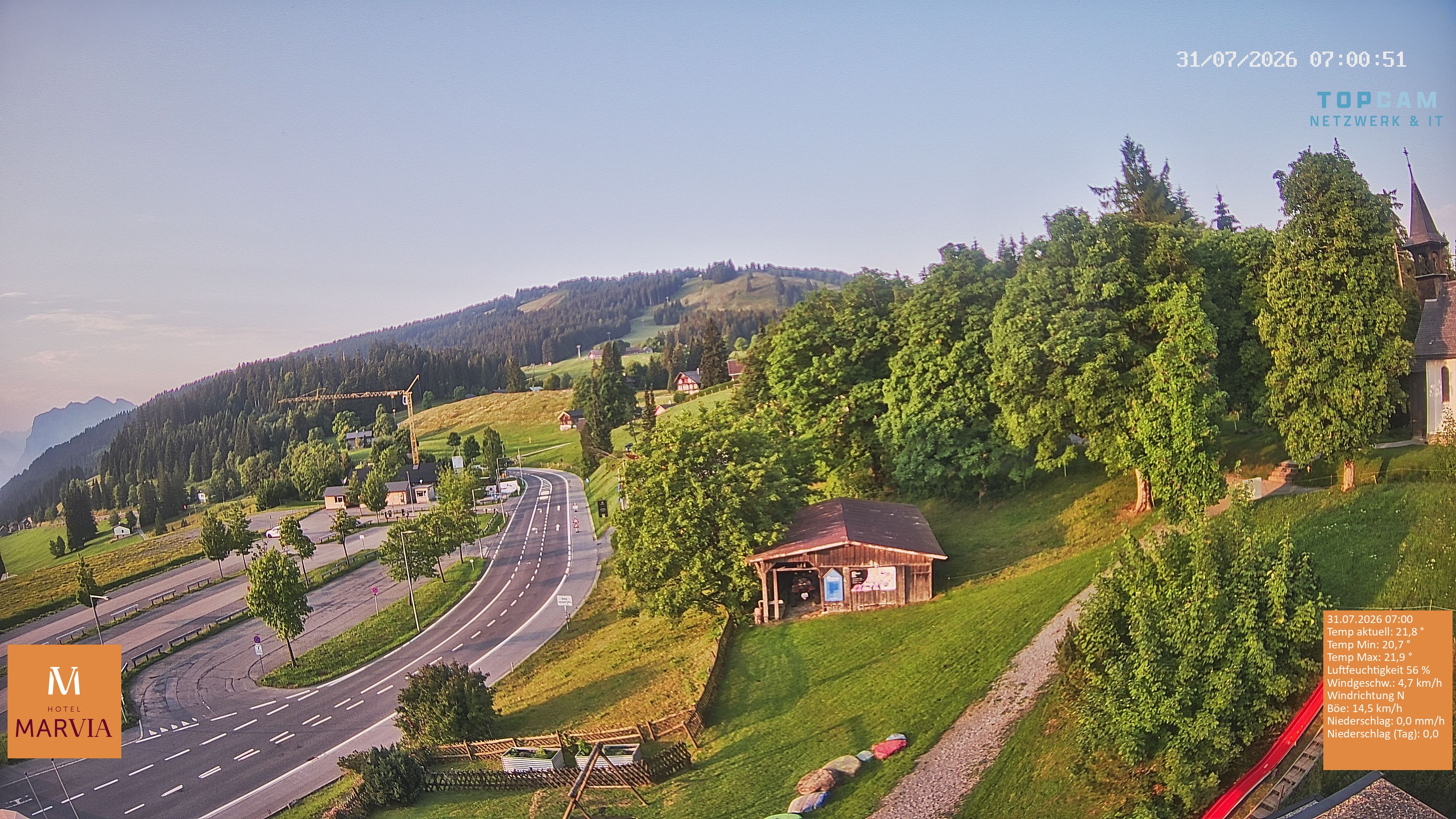 Archiv Foto Webcam Berghof Fetz in Bödele im Bregenzerwald
