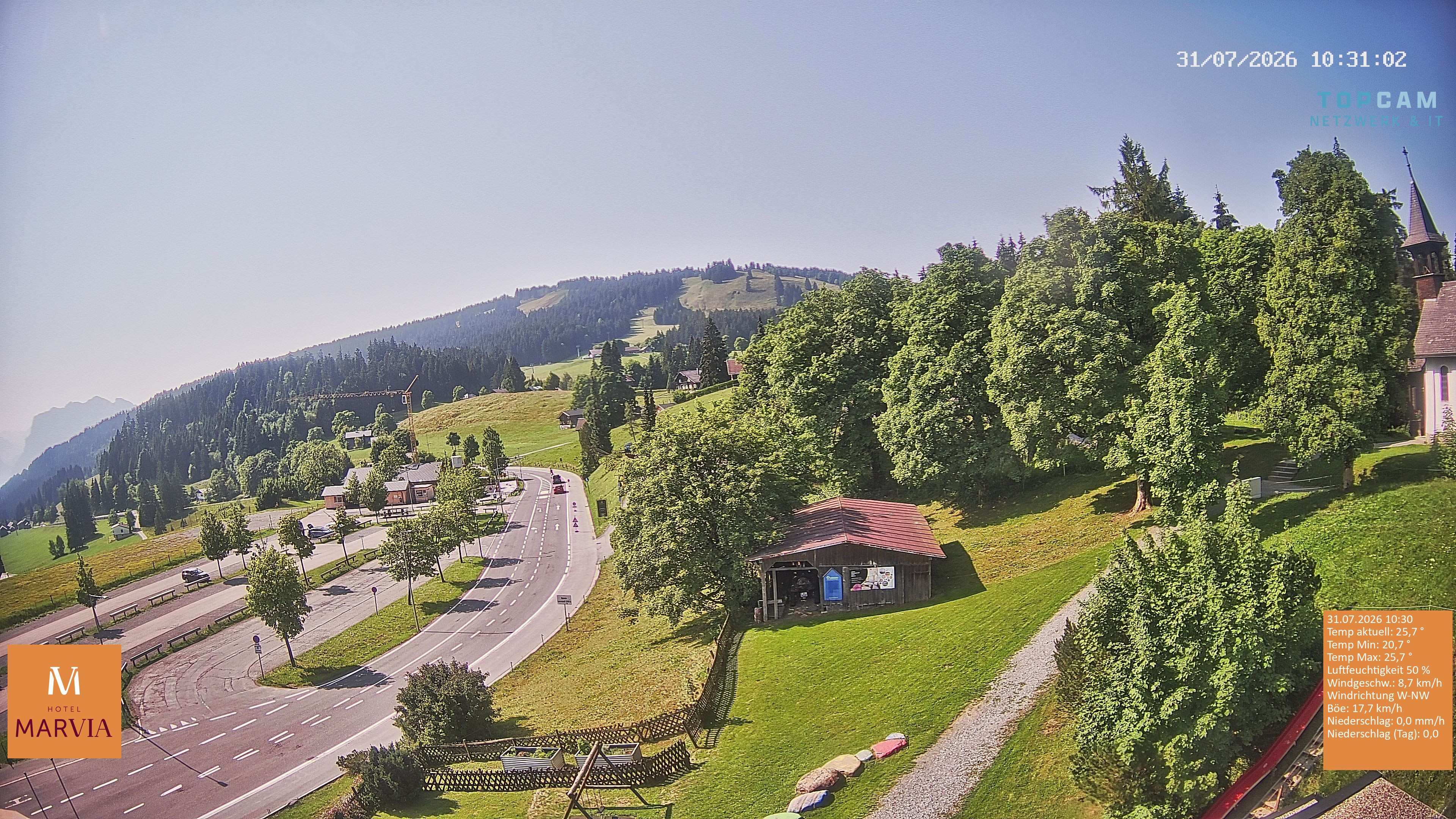 Archiv Foto Webcam Berghof Fetz in Bödele im Bregenzerwald