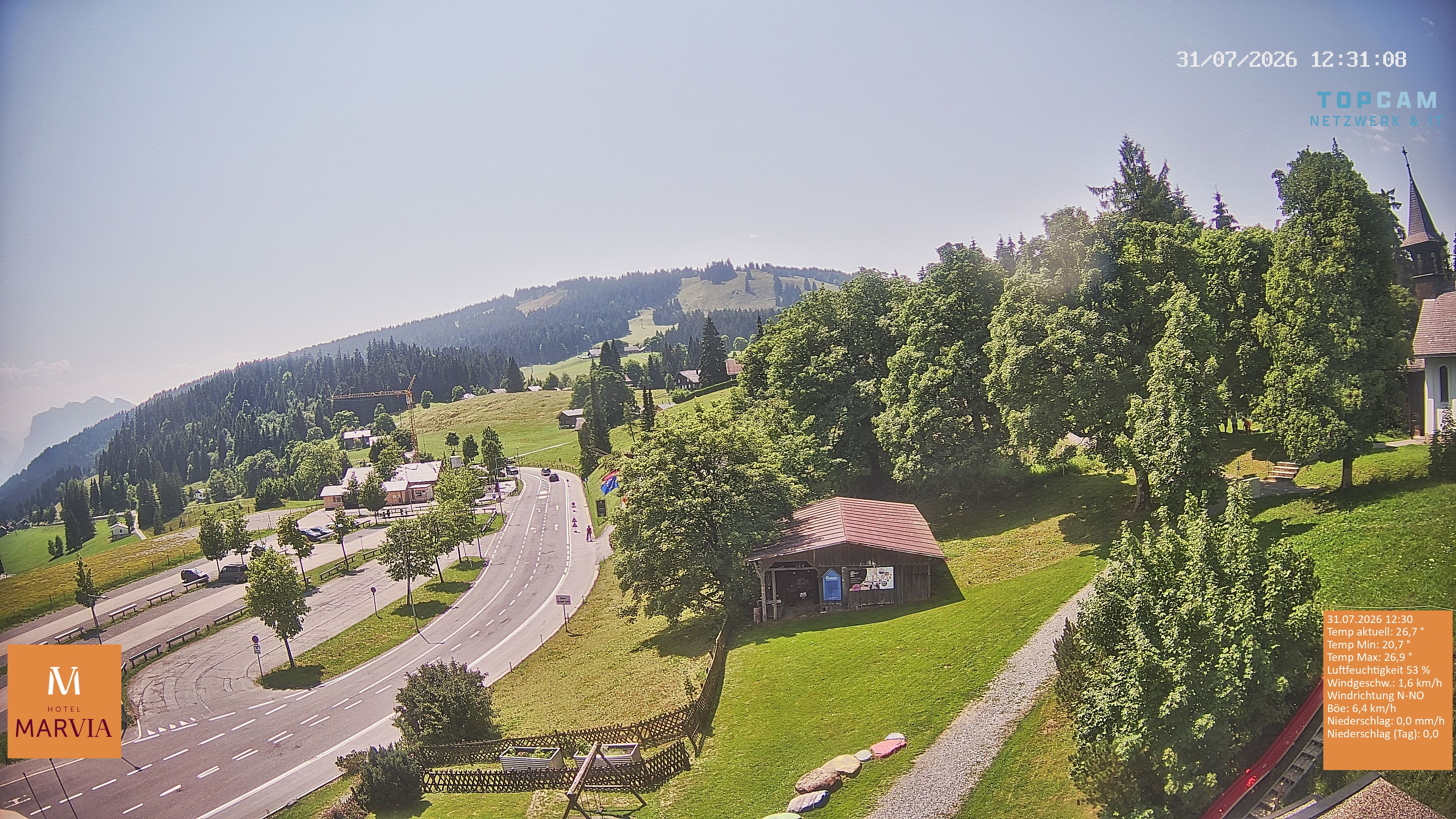 Archiv Foto Webcam Berghof Fetz in Bödele im Bregenzerwald