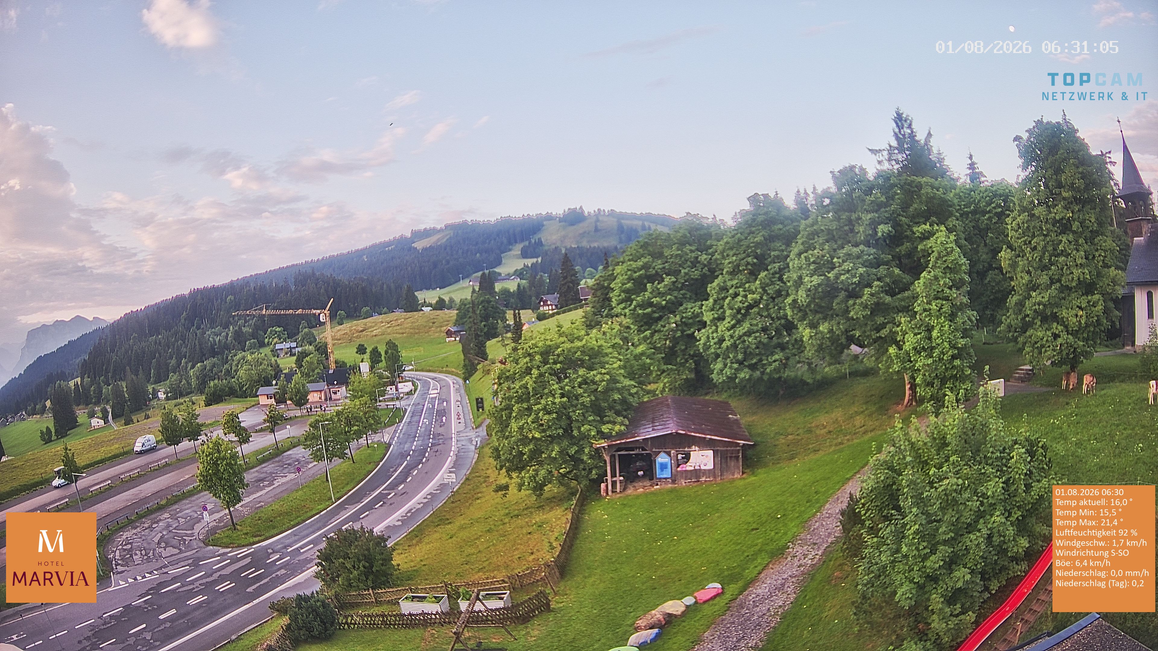 Archiv Foto Webcam Berghof Fetz in Bödele im Bregenzerwald