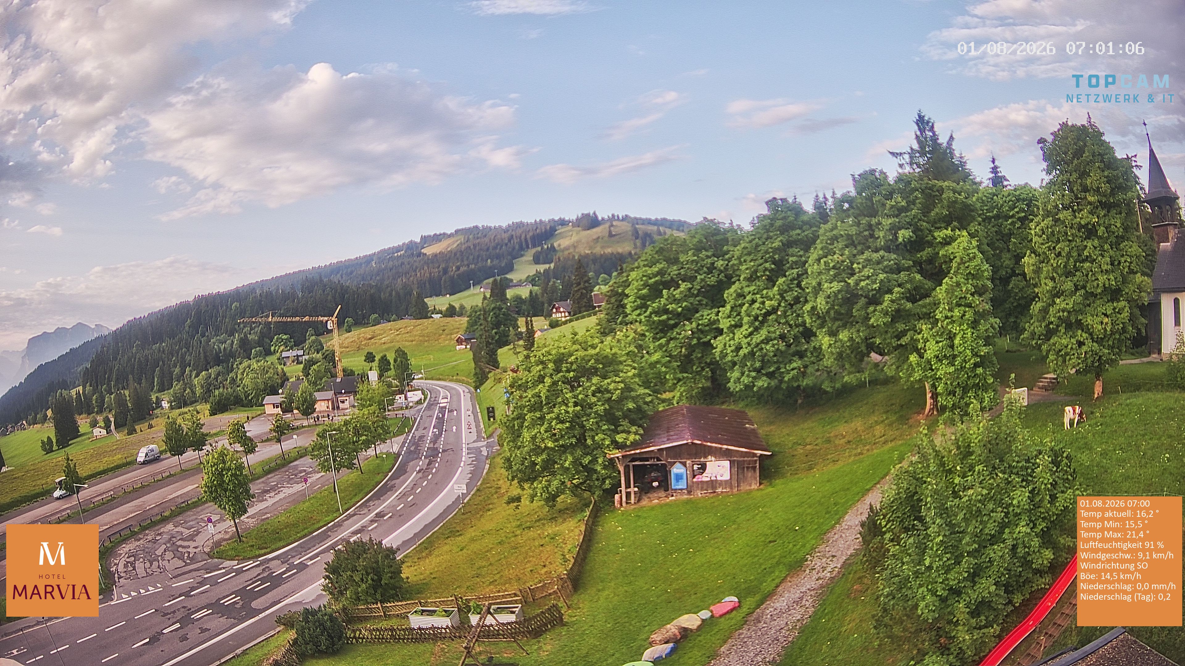 Archiv Foto Webcam Berghof Fetz in Bödele im Bregenzerwald