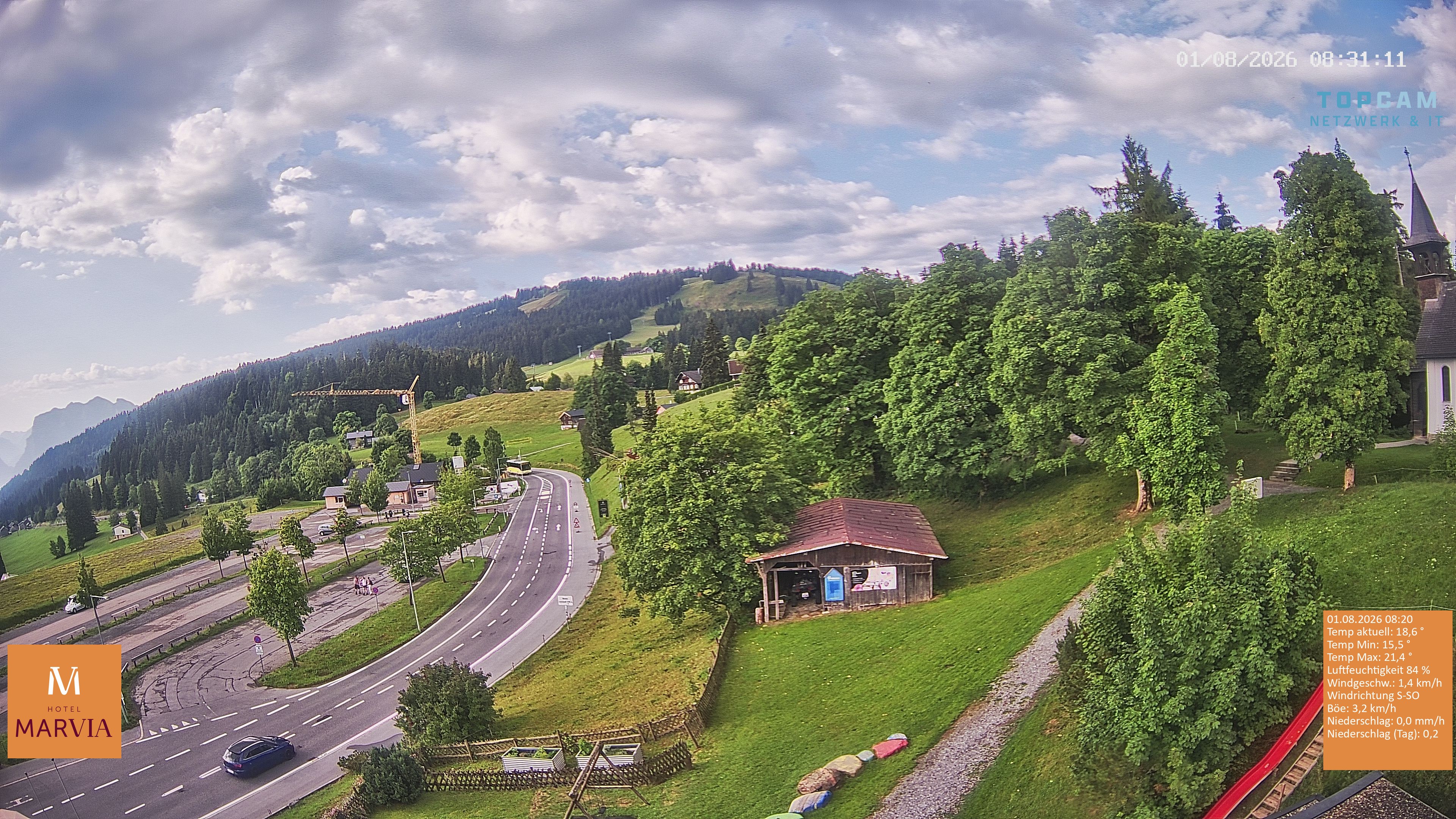 Archiv Foto Webcam Berghof Fetz in Bödele im Bregenzerwald