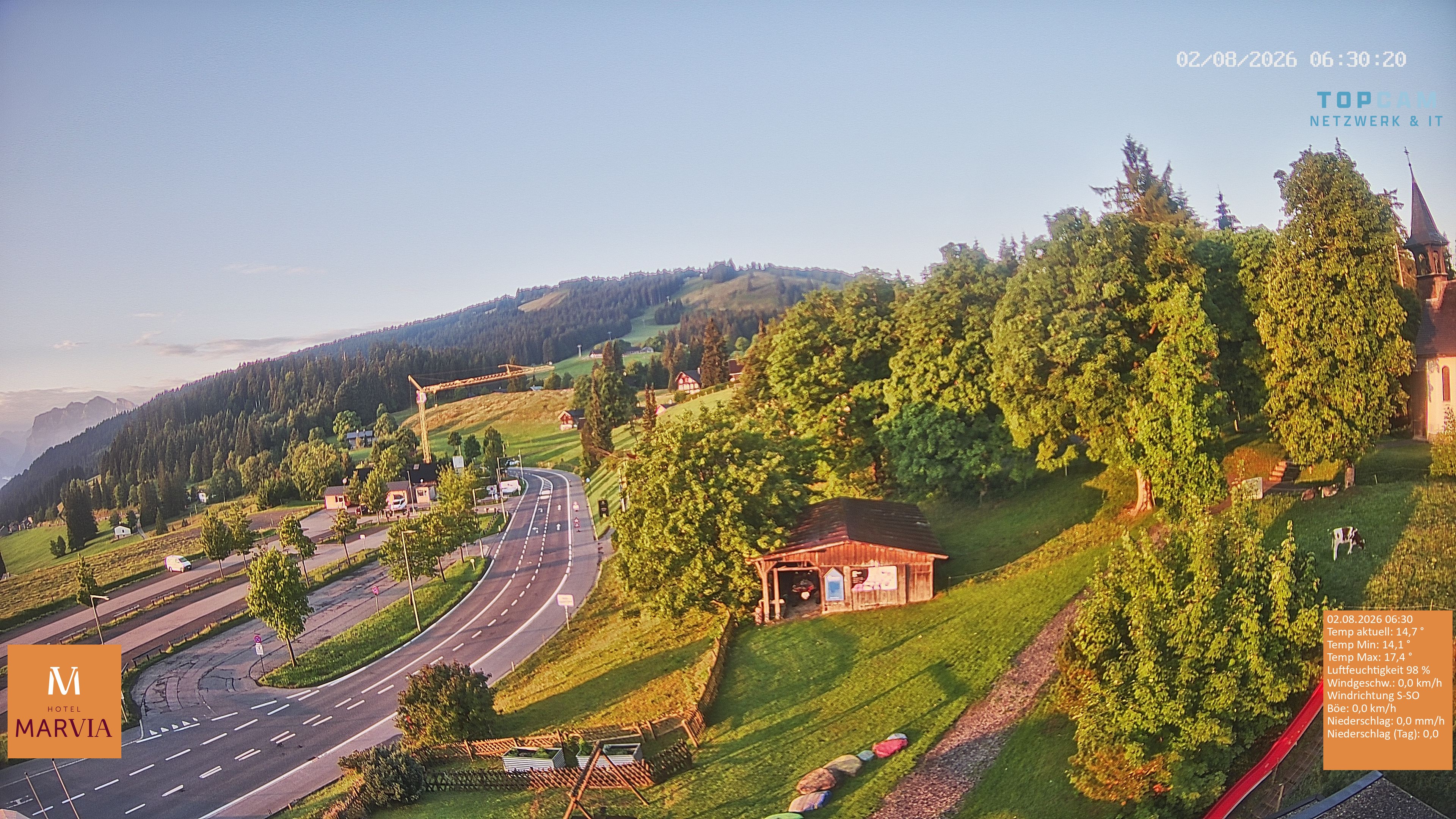 Archiv Foto Webcam Berghof Fetz in Bödele im Bregenzerwald