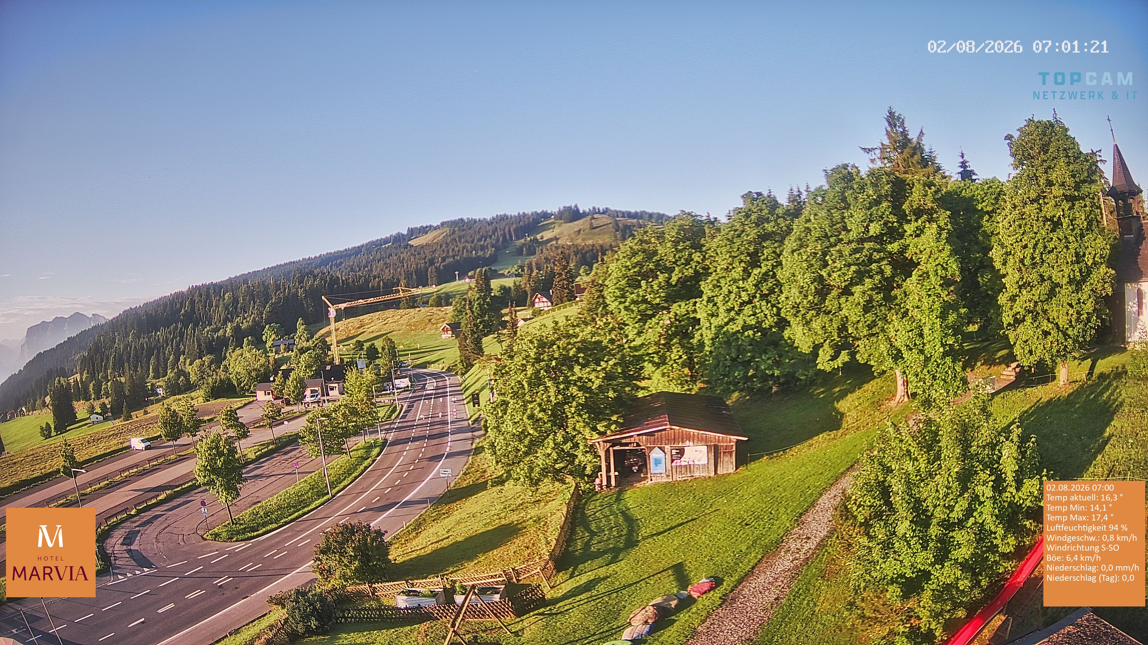 Archiv Foto Webcam Berghof Fetz in Bödele im Bregenzerwald