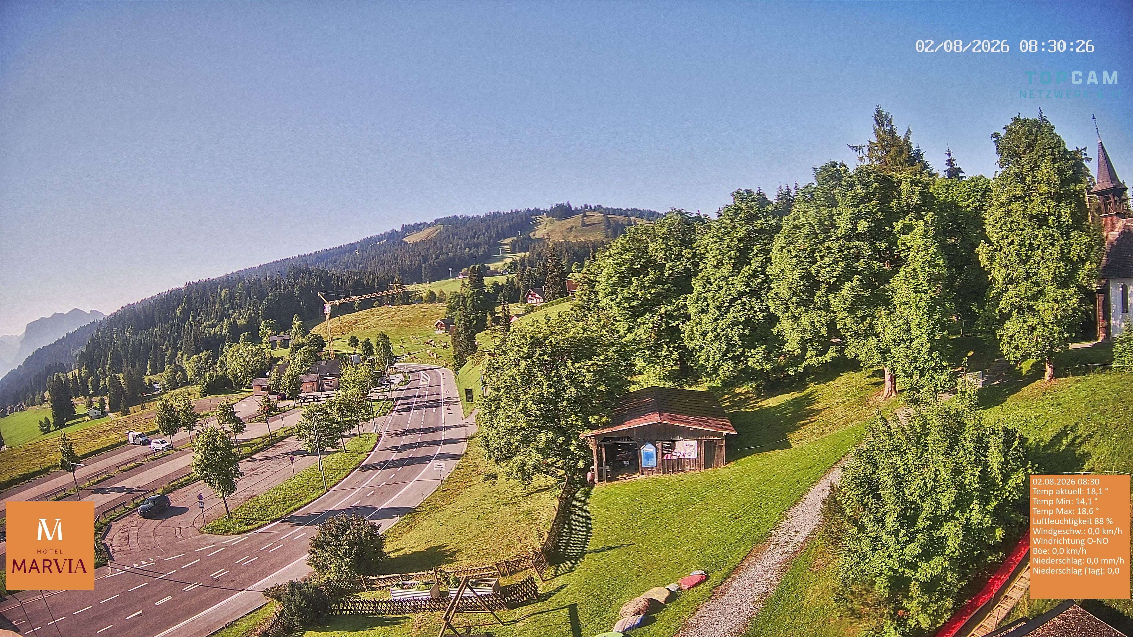 Archiv Foto Webcam Berghof Fetz in Bödele im Bregenzerwald