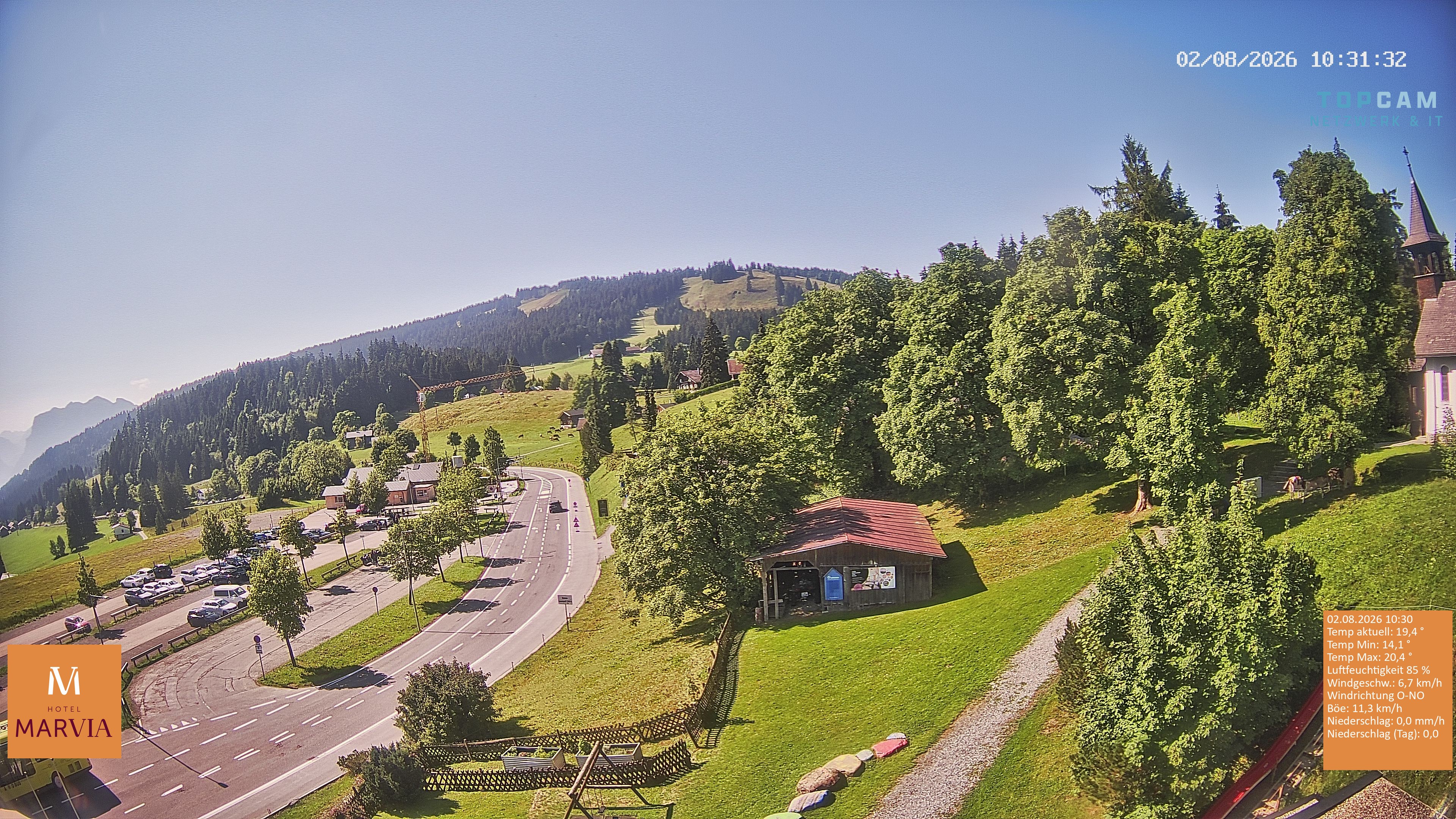Archiv Foto Webcam Berghof Fetz in Bödele im Bregenzerwald