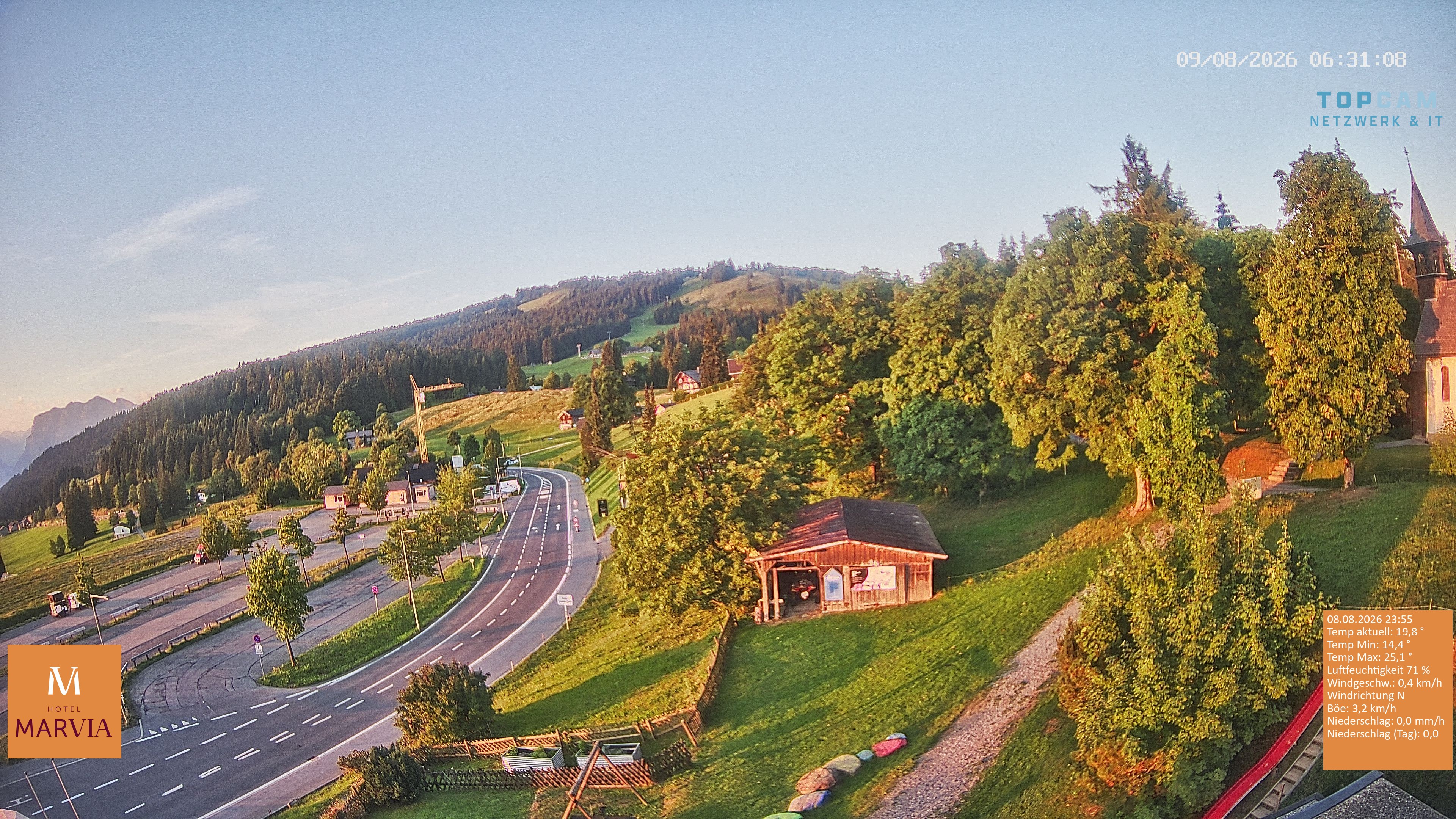 Archiv Foto Webcam Berghof Fetz in Bödele im Bregenzerwald
