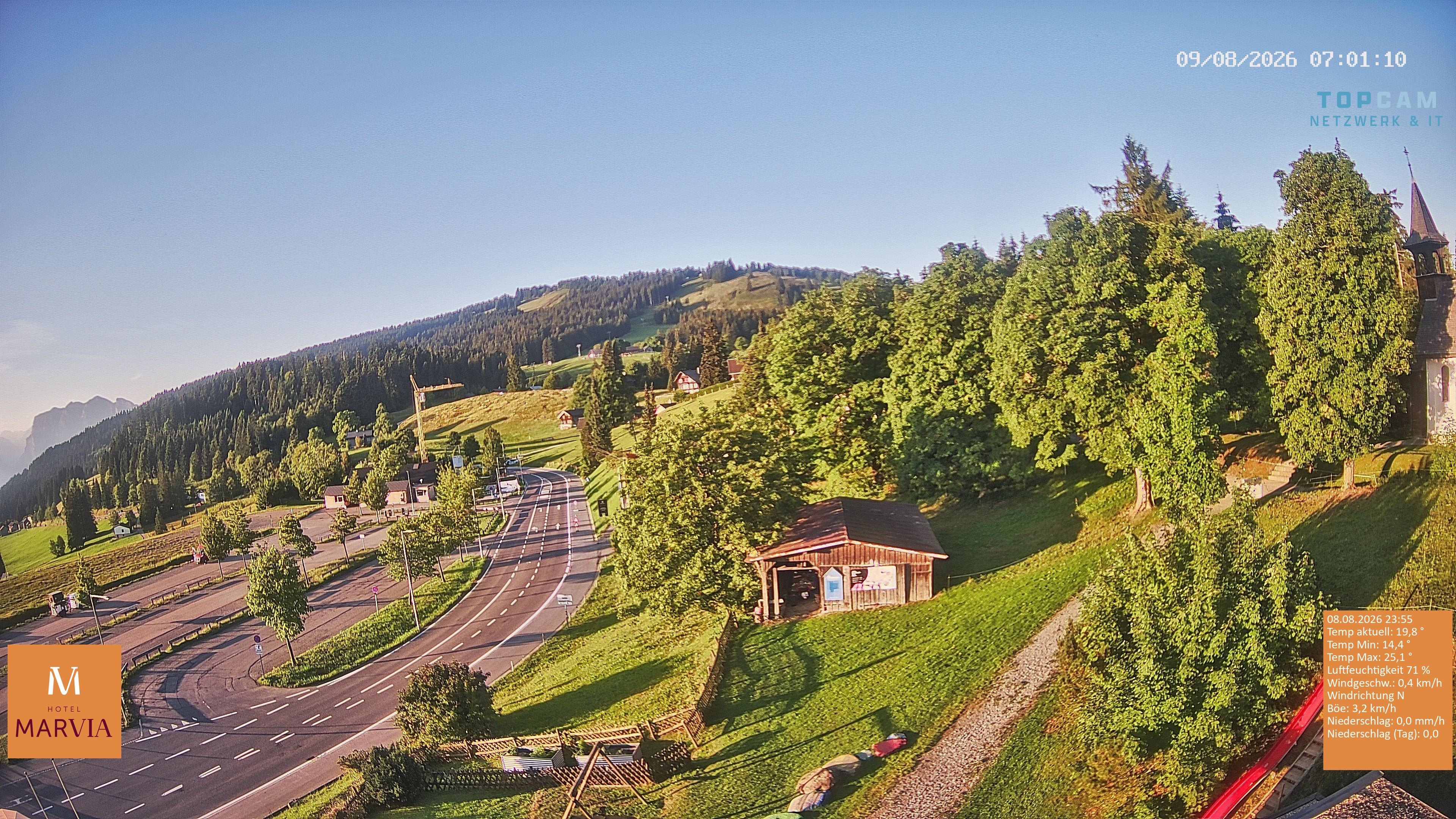 Archiv Foto Webcam Berghof Fetz in Bödele im Bregenzerwald