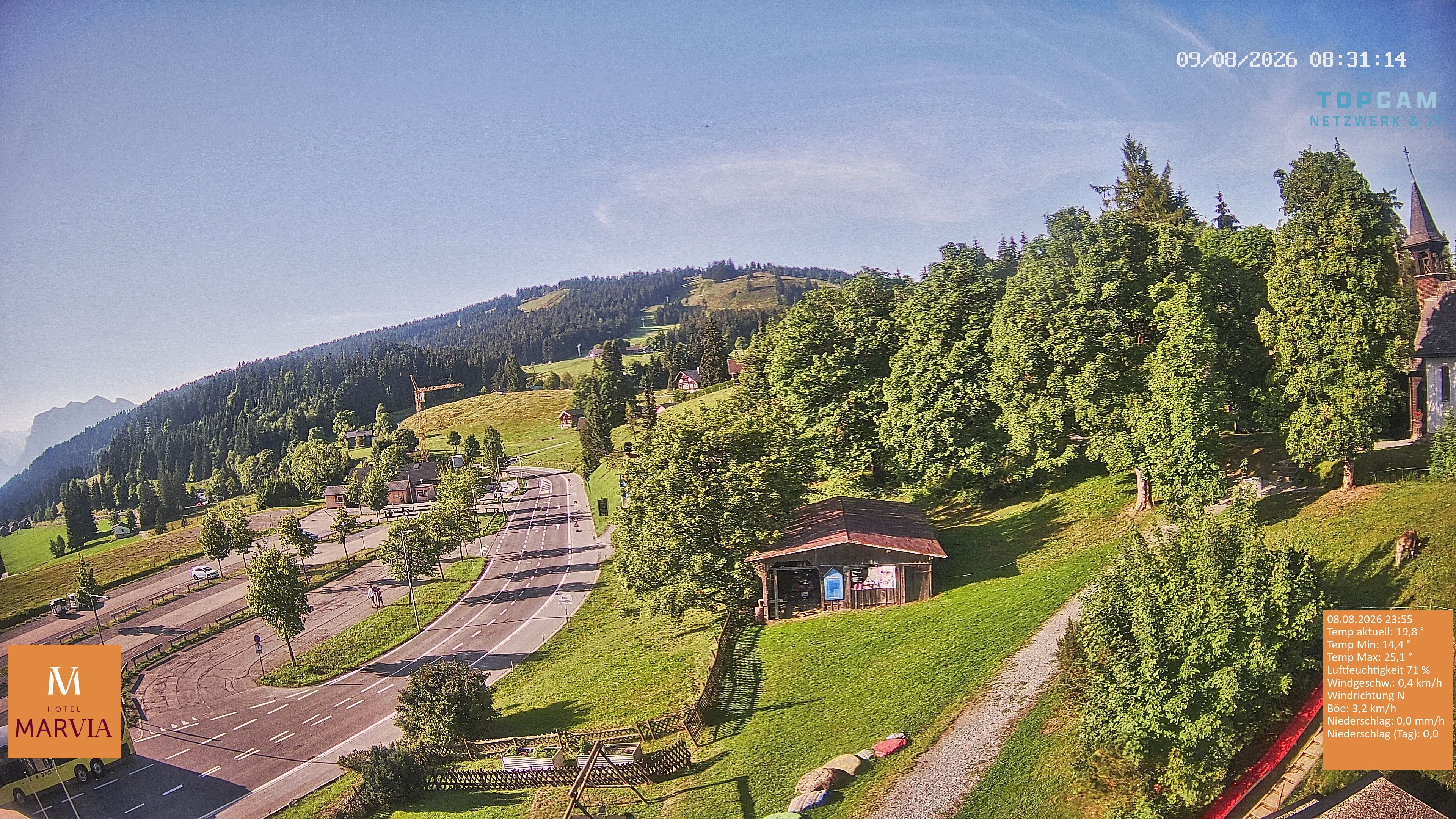 Archiv Foto Webcam Berghof Fetz in Bödele im Bregenzerwald