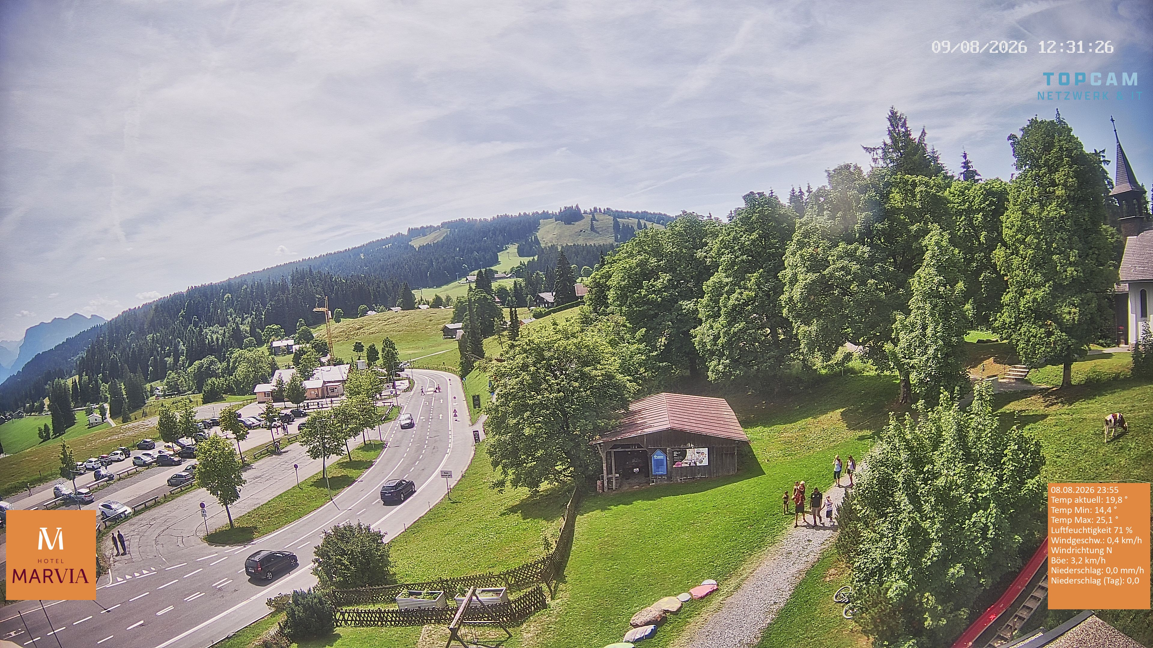 Archiv Foto Webcam Berghof Fetz in Bödele im Bregenzerwald