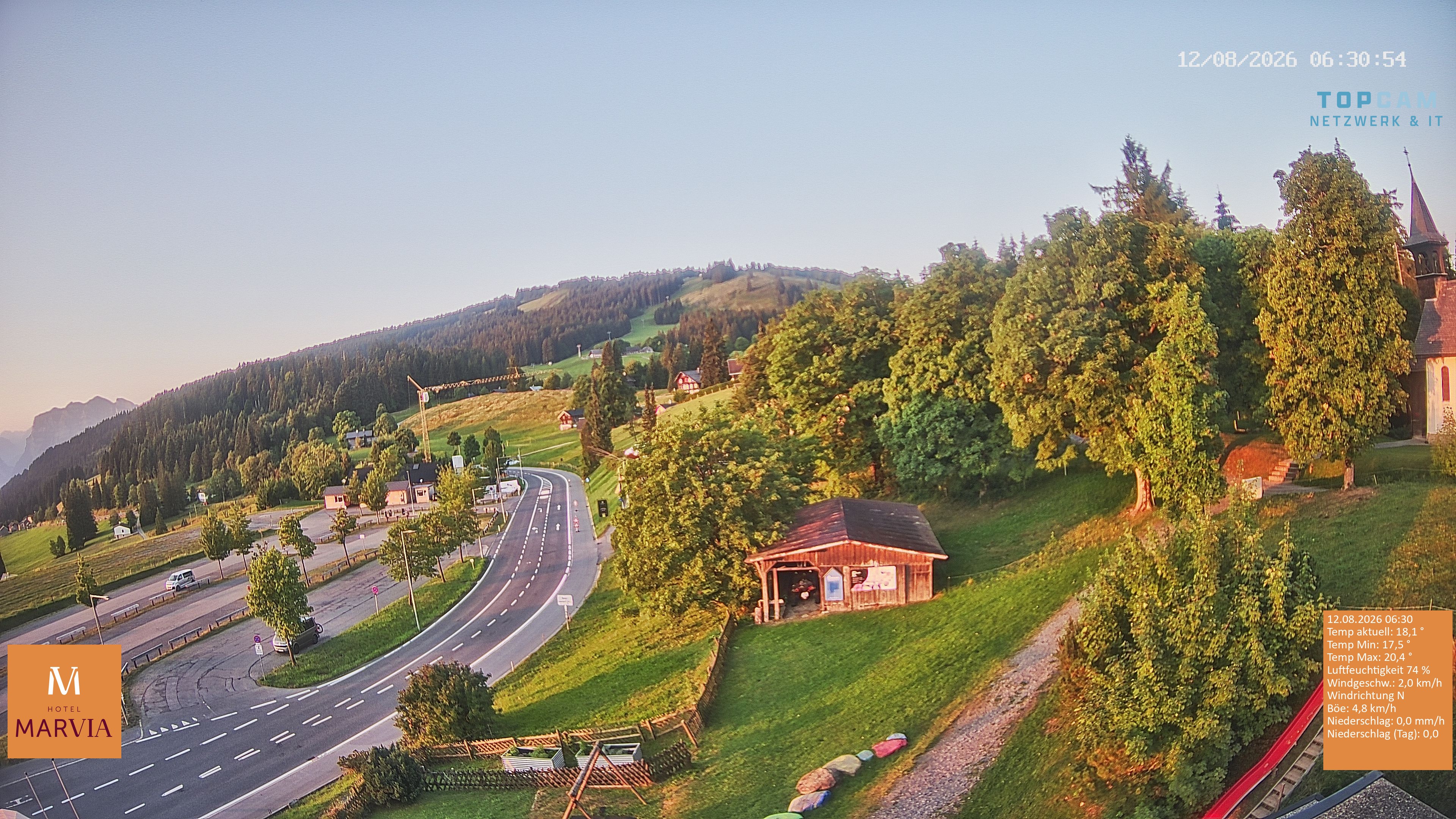 Archiv Foto Webcam Berghof Fetz in Bödele im Bregenzerwald