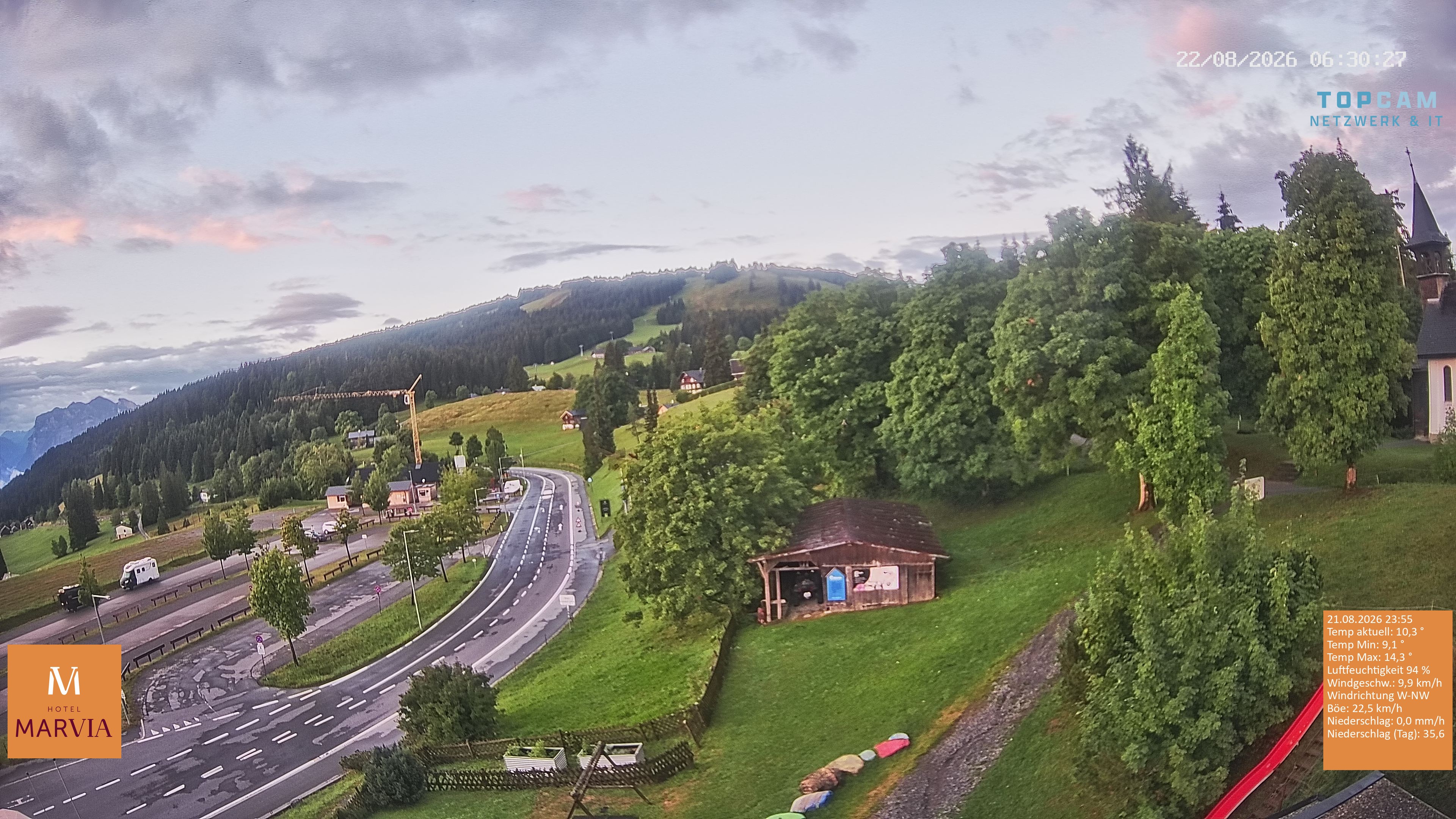 Archiv Foto Webcam Berghof Fetz in Bödele im Bregenzerwald
