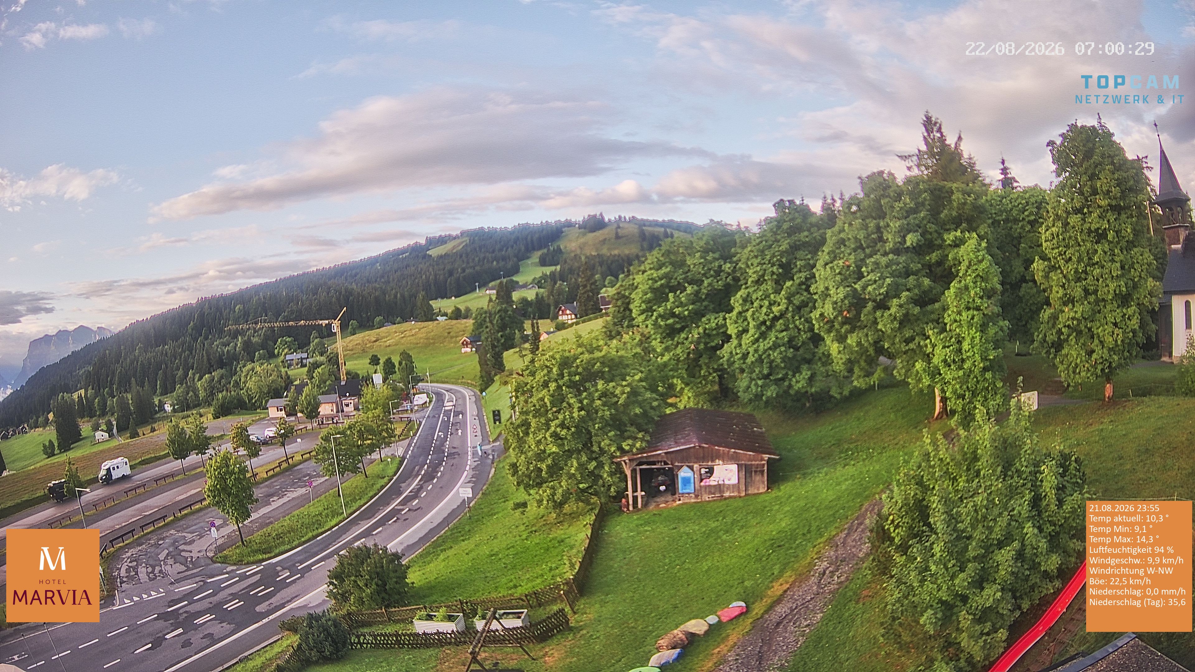 Archiv Foto Webcam Berghof Fetz in Bödele im Bregenzerwald