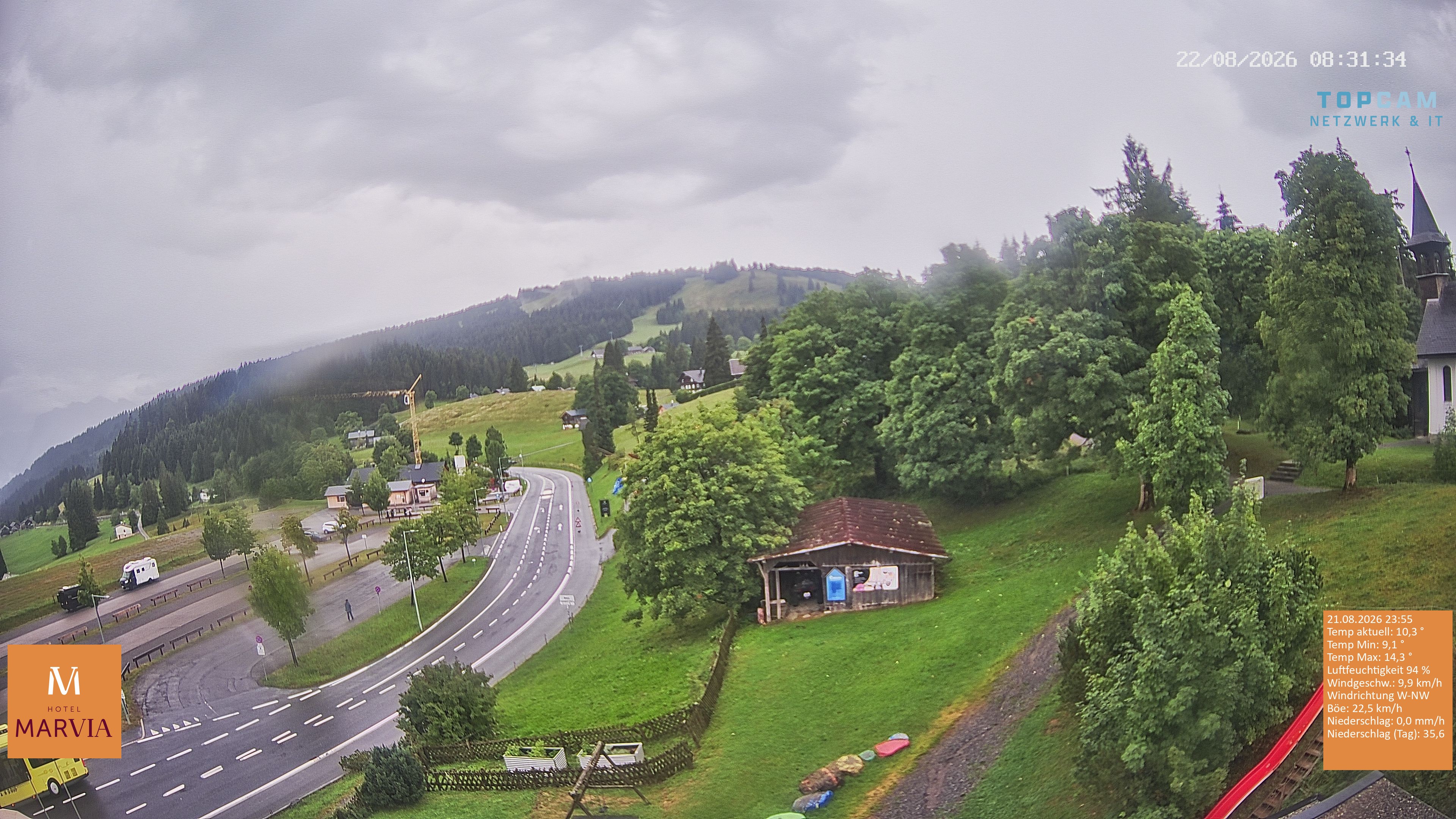Archiv Foto Webcam Berghof Fetz in Bödele im Bregenzerwald