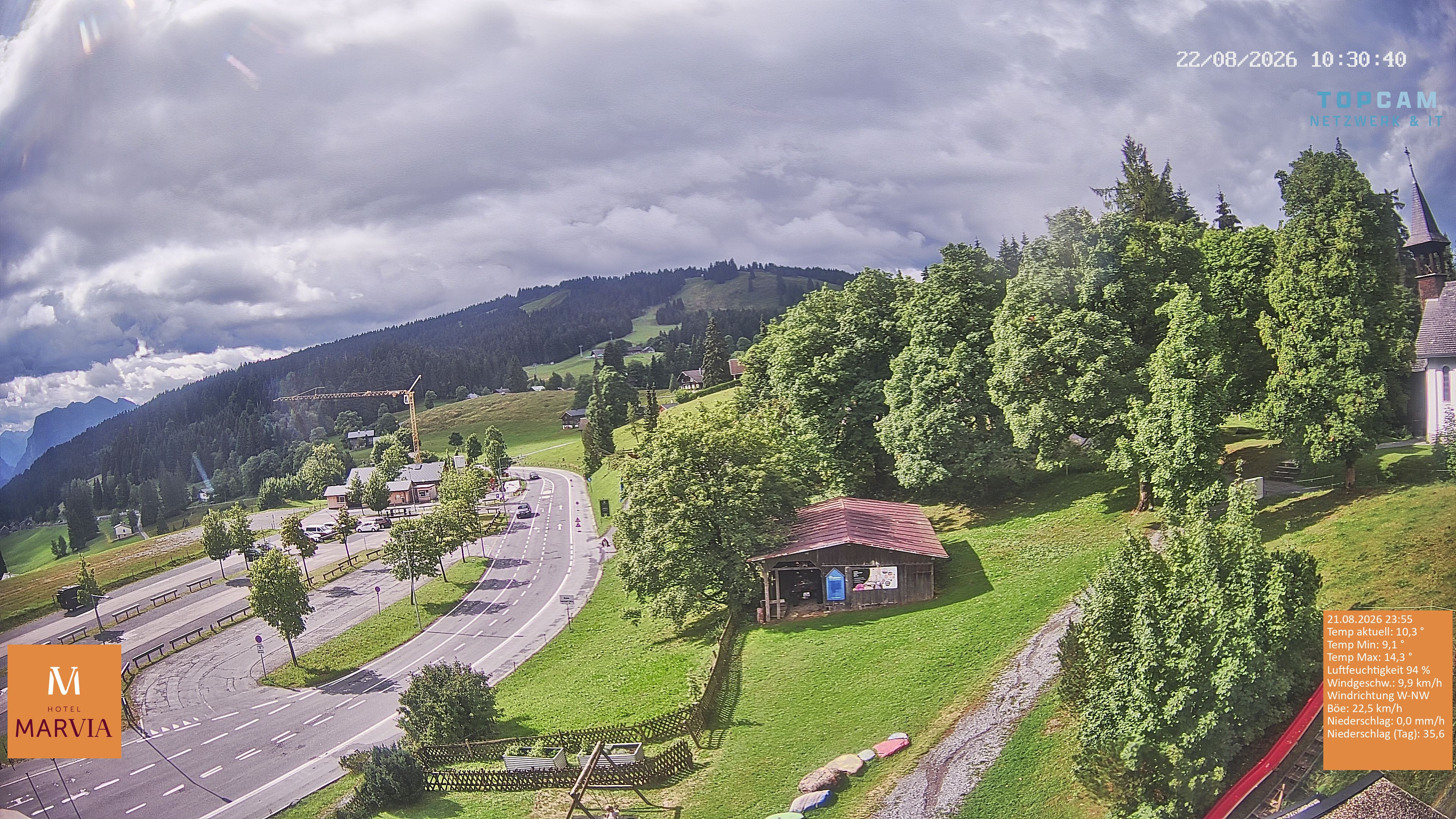 Archiv Foto Webcam Berghof Fetz in Bödele im Bregenzerwald