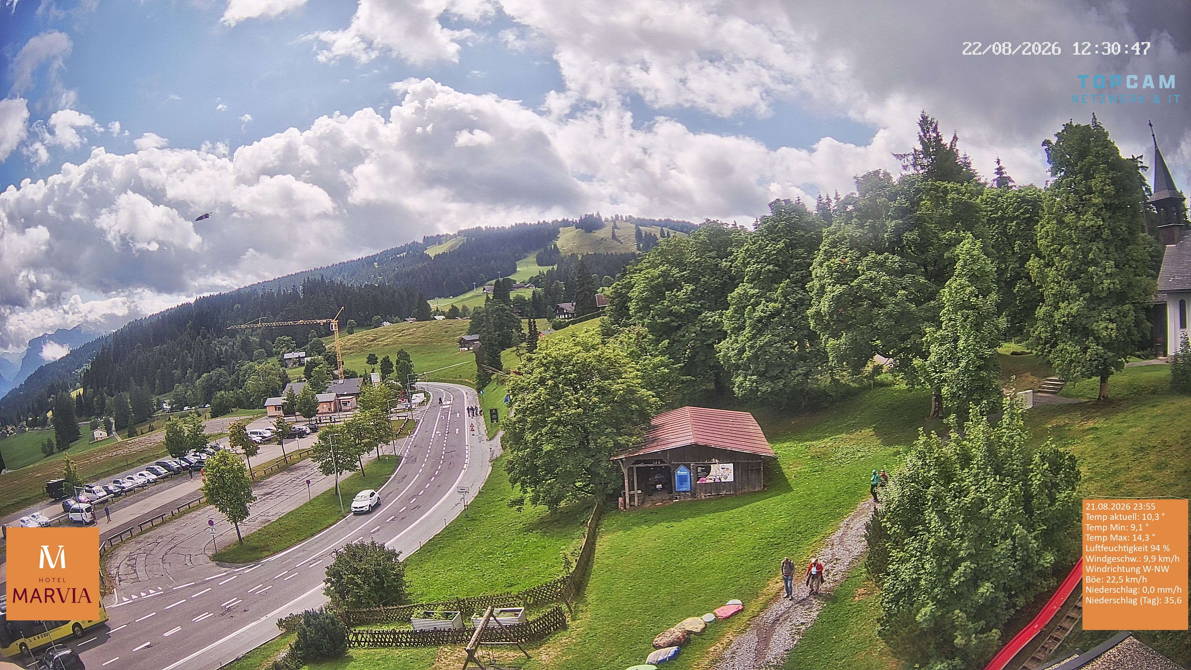 Archiv Foto Webcam Berghof Fetz in Bödele im Bregenzerwald