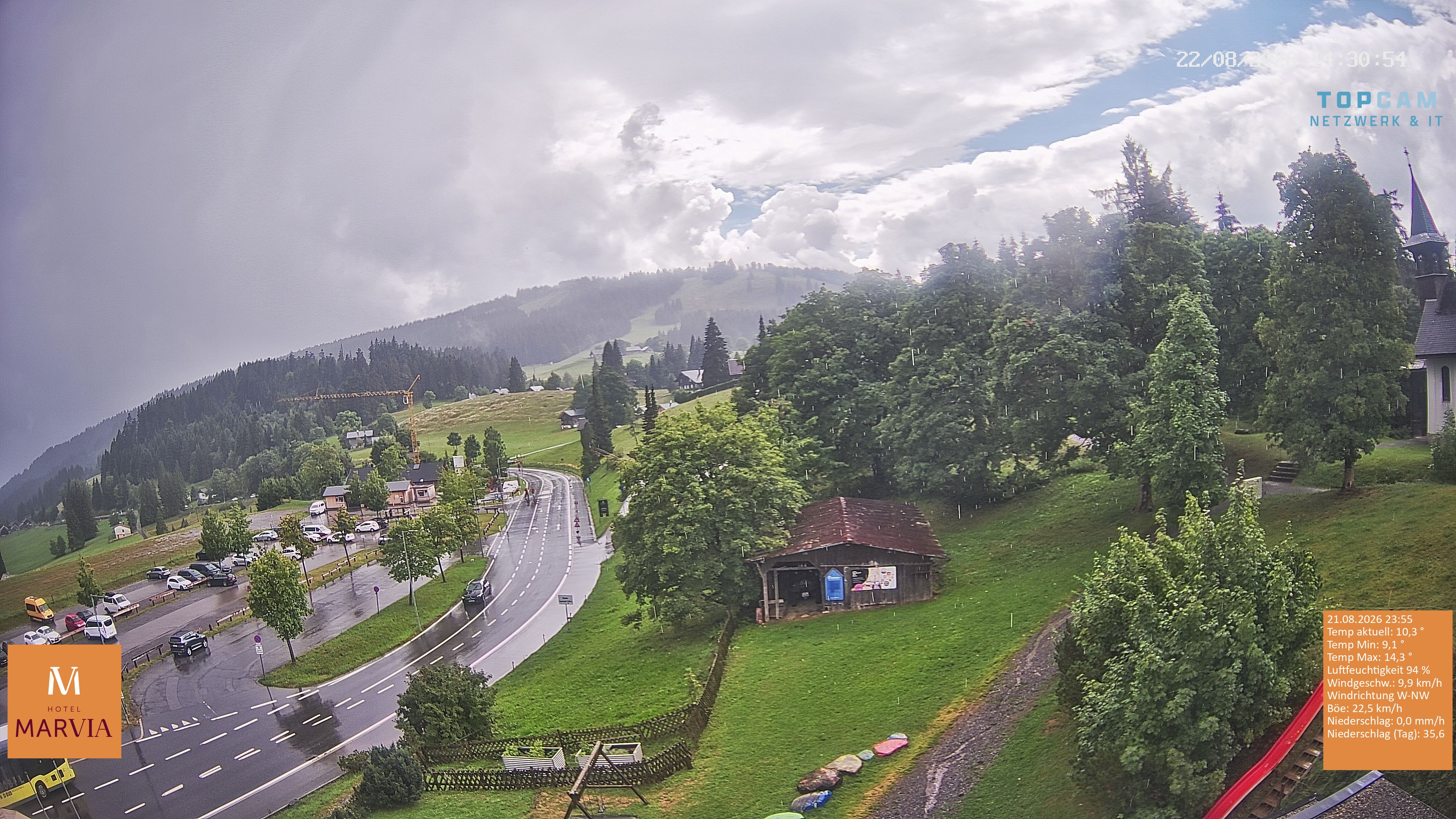 Archiv Foto Webcam Berghof Fetz in Bödele im Bregenzerwald