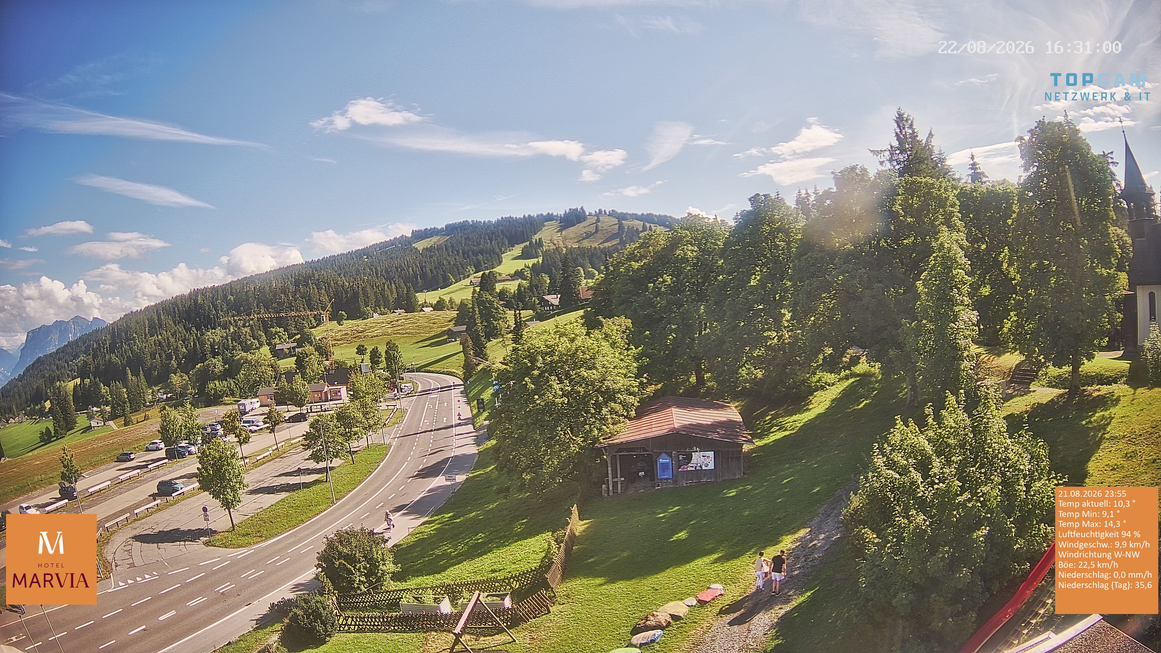 Archiv Foto Webcam Berghof Fetz in Bödele im Bregenzerwald