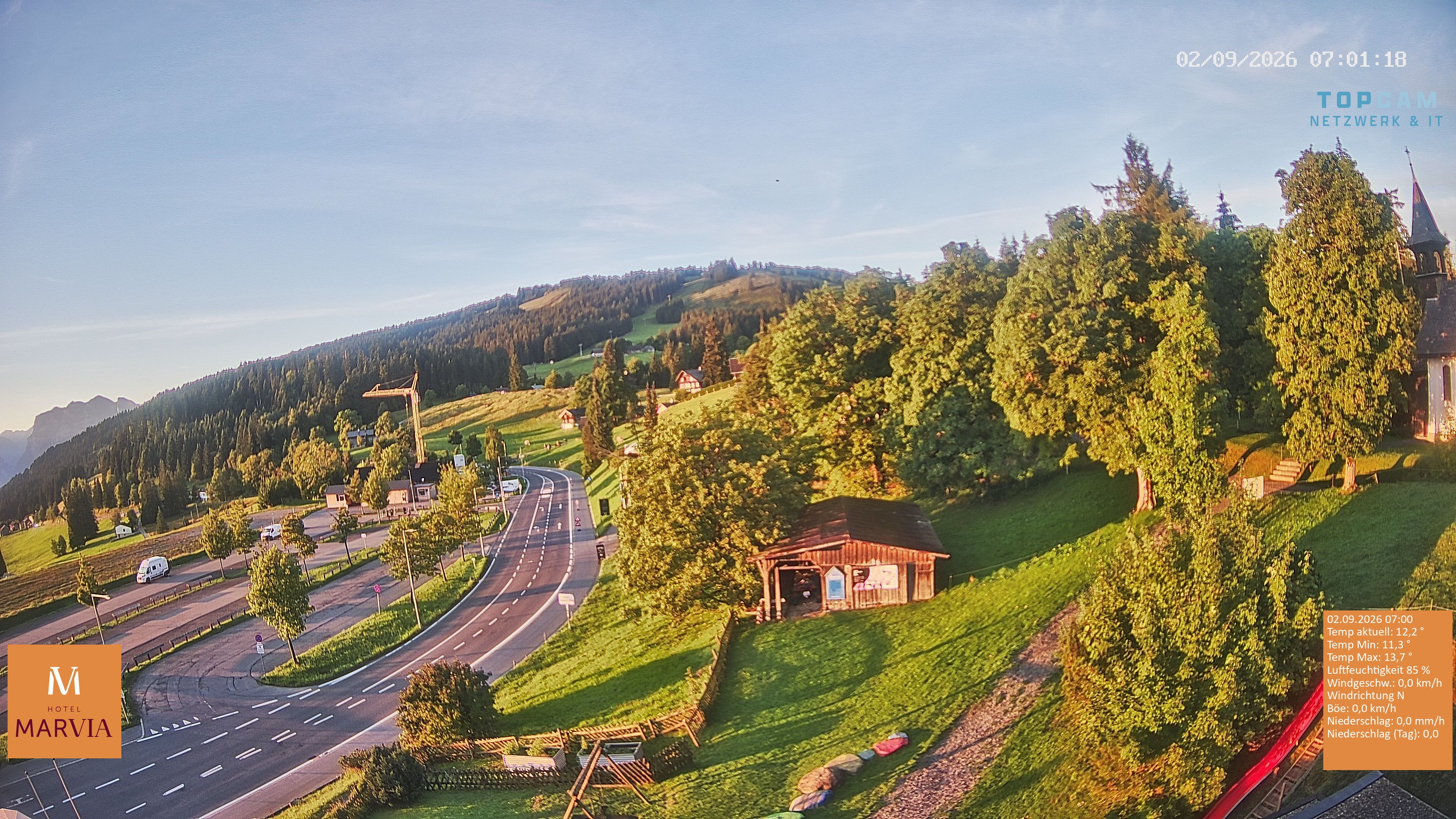 Archiv Foto Webcam Berghof Fetz in Bödele im Bregenzerwald