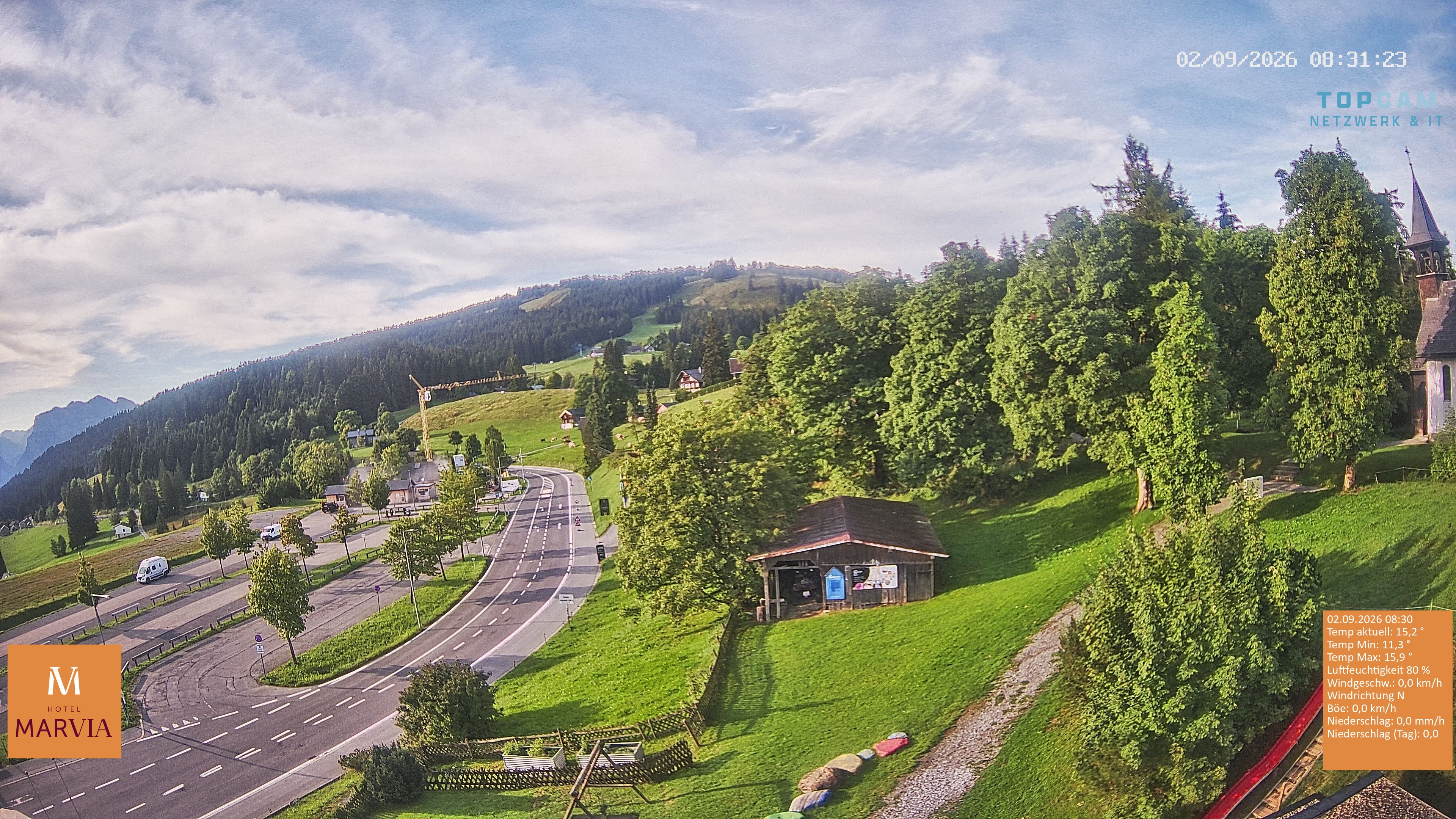 Archiv Foto Webcam Berghof Fetz in Bödele im Bregenzerwald